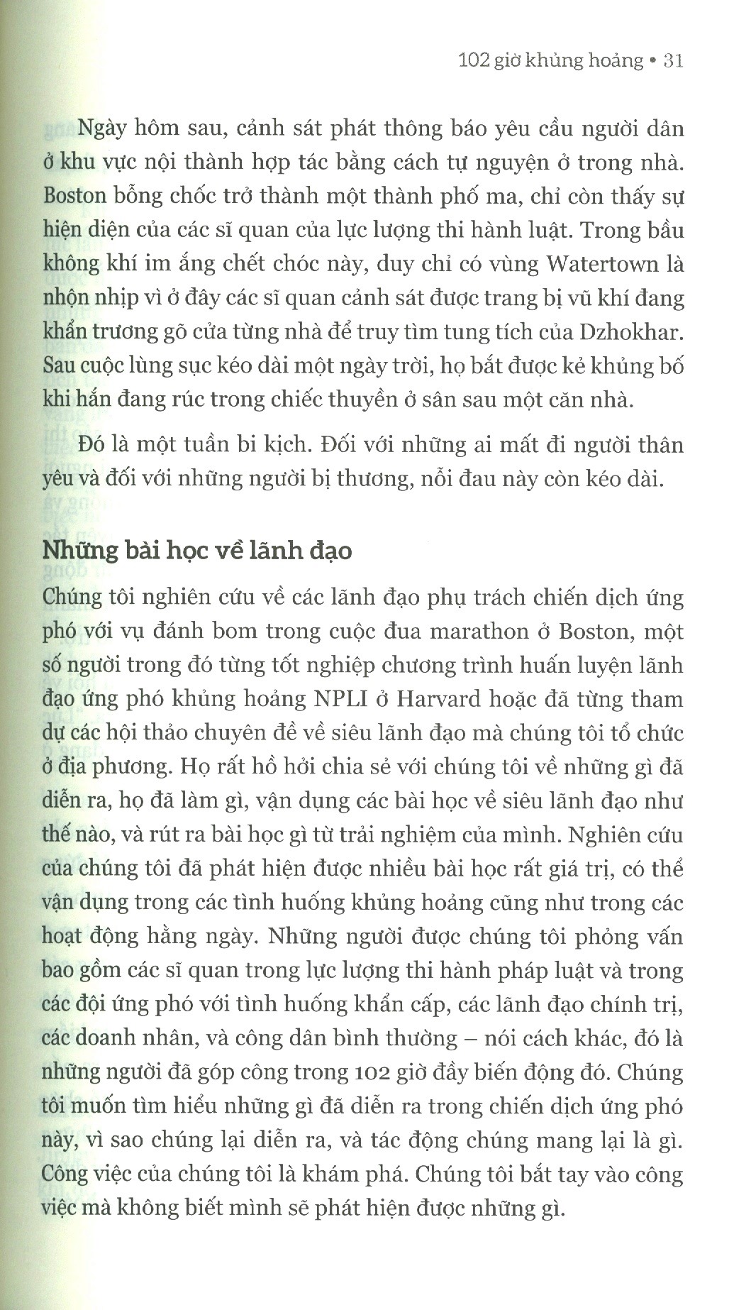 thuật lãnh đạo trong khủng hoảng và biến động