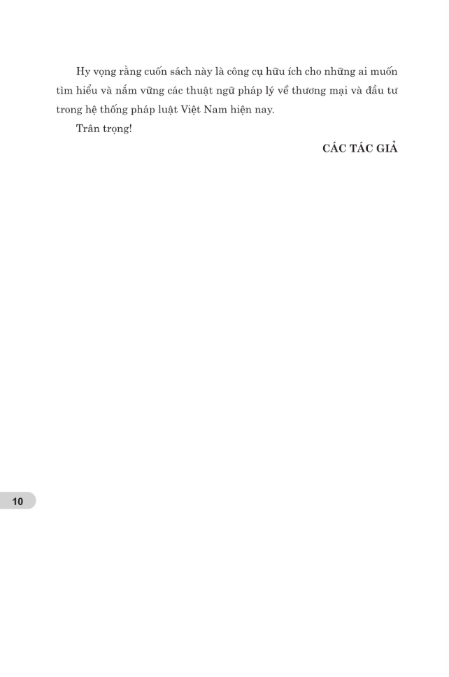 thuật ngữ pháp lý trong lĩnh vực thương mại và đầu tư