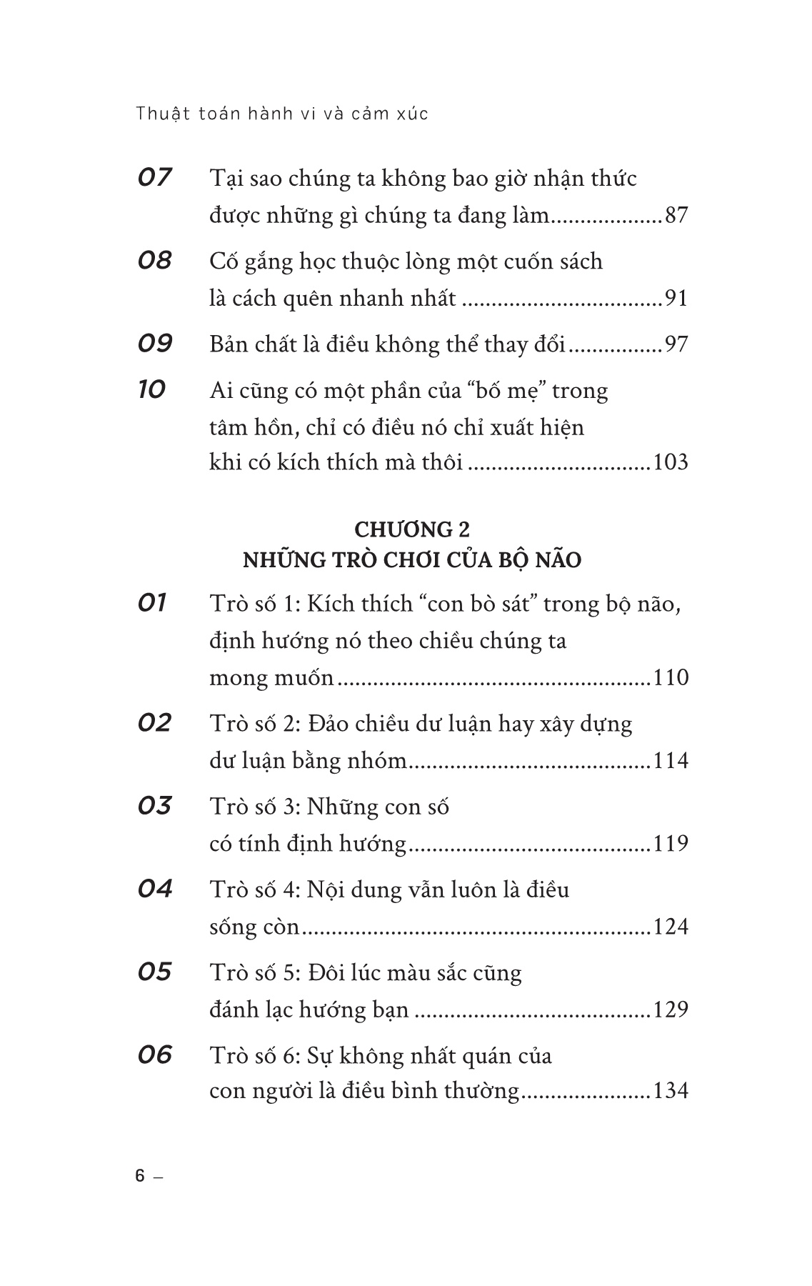 thuật toán hành vi và cảm xúc