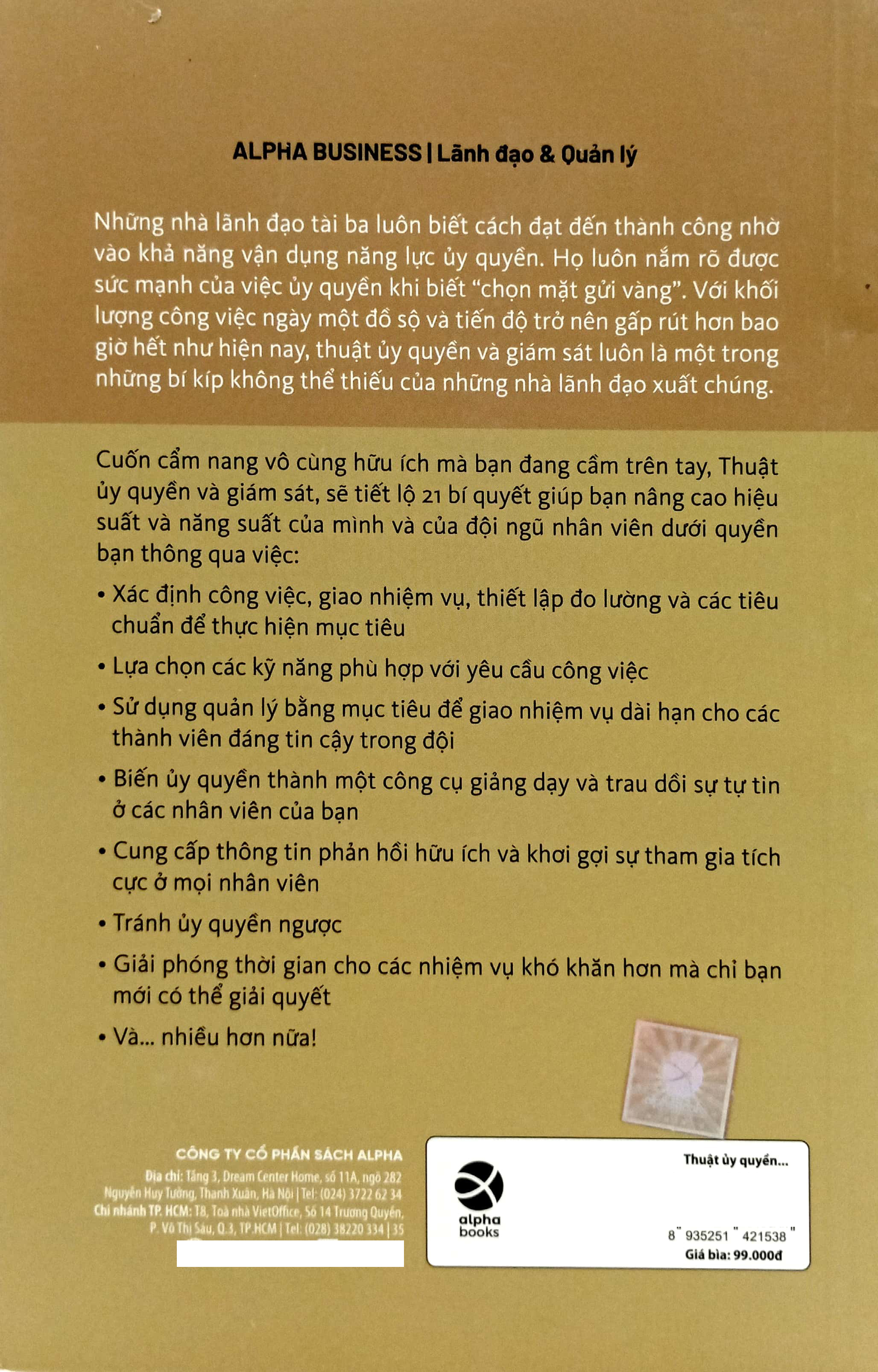 thuật ủy quyền và giám sát (tái bản 2024)