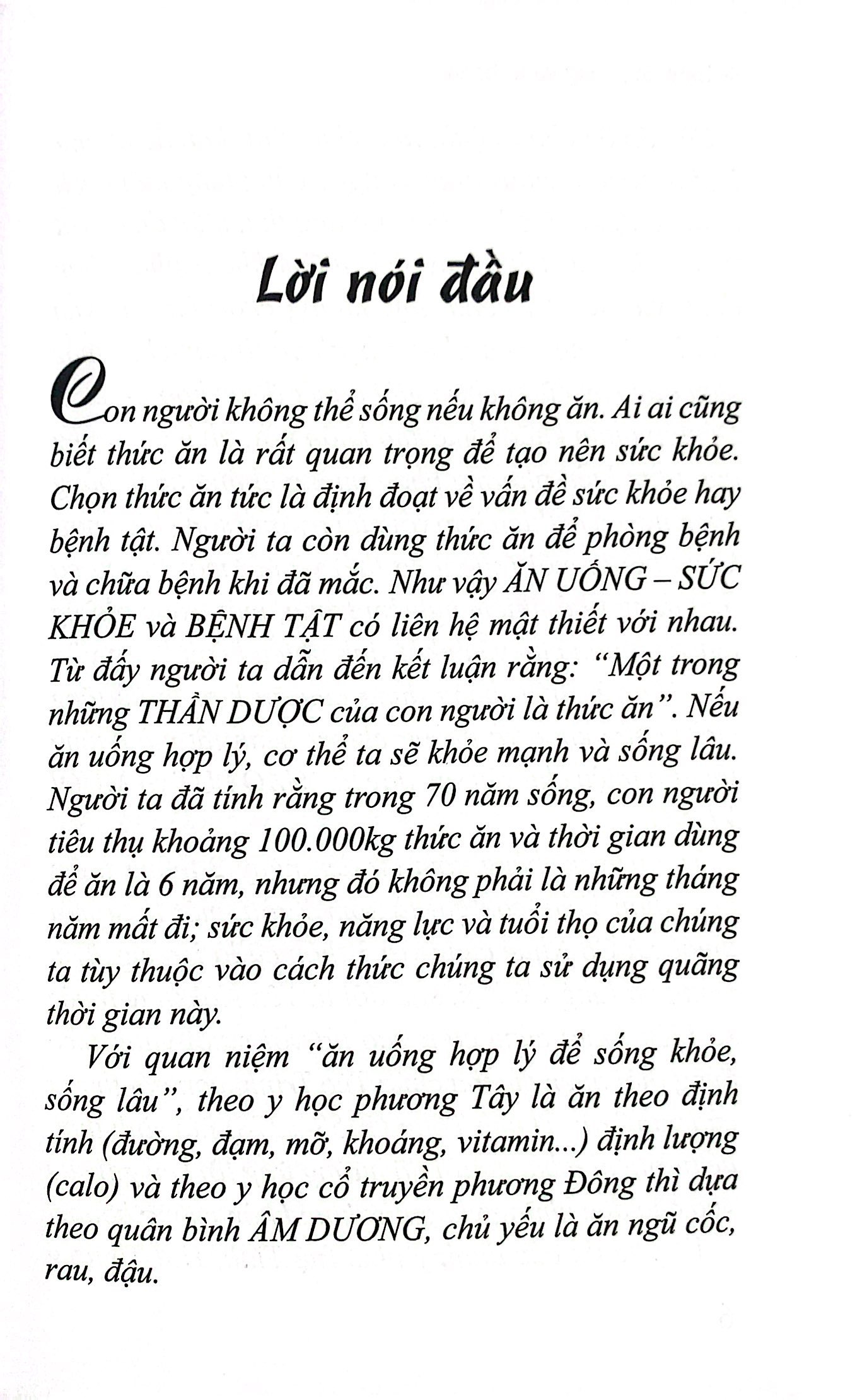 thức ăn phòng và trị bệnh - ăn uống hợp lý để sống khỏe sống lâu