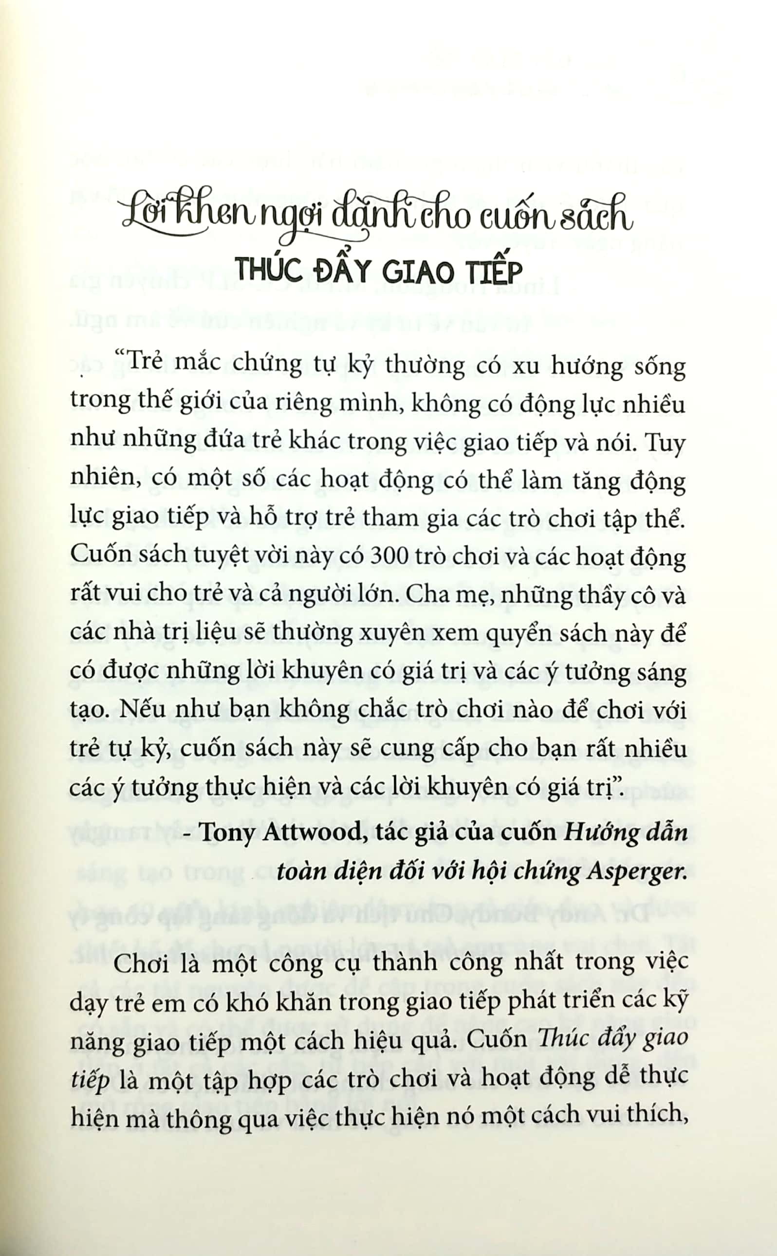 thúc đẩy giao tiếp - 300 trò chơi và các hoạt động cho trẻ tự kỷ (tái bản 2024)