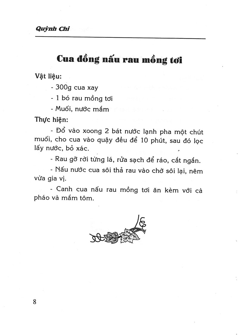 thực đơn ba món