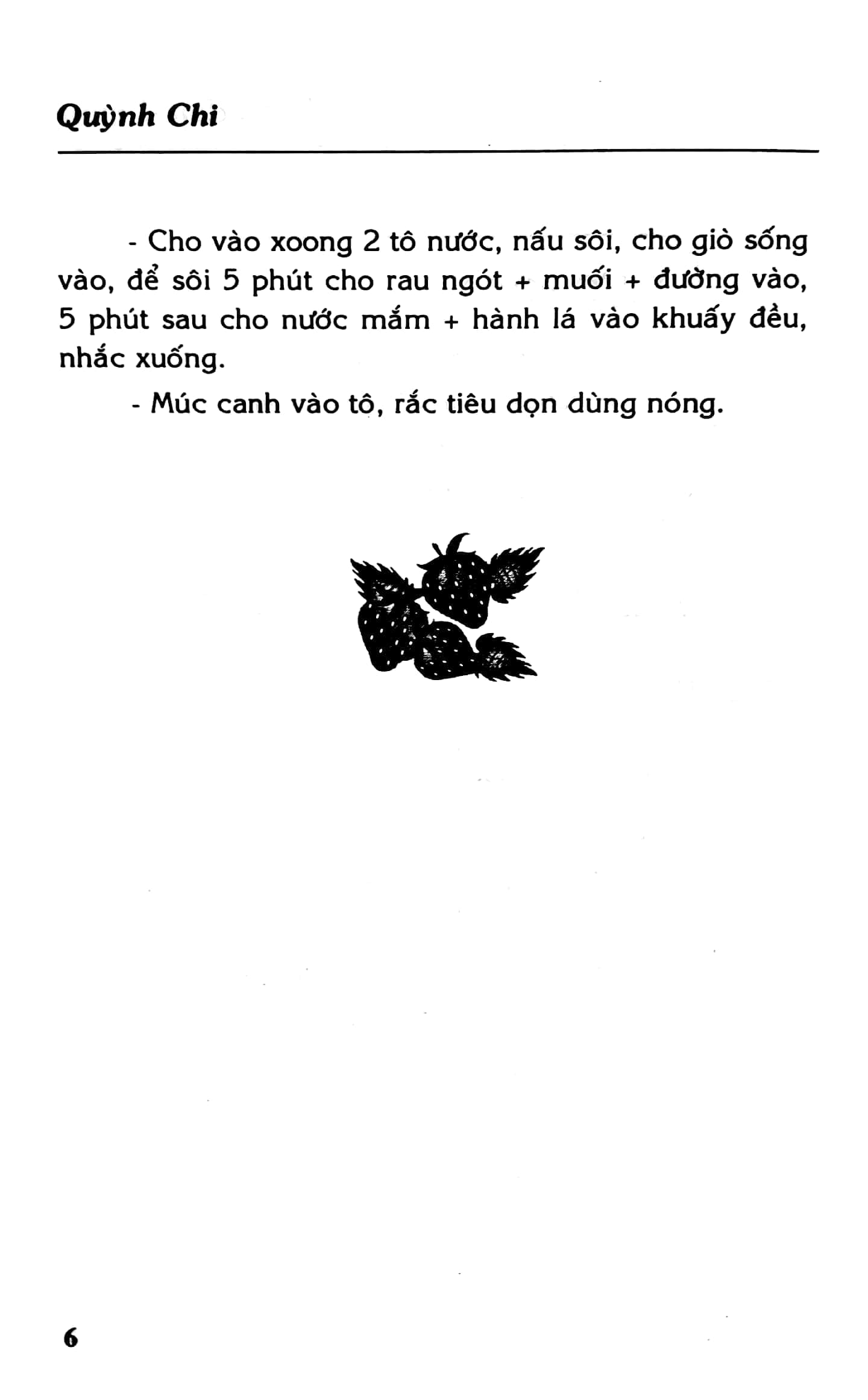 thực đơn bốn món