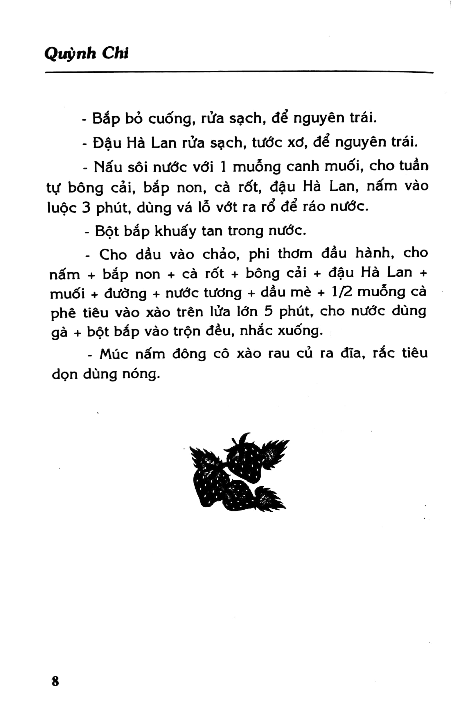 thực đơn bốn món