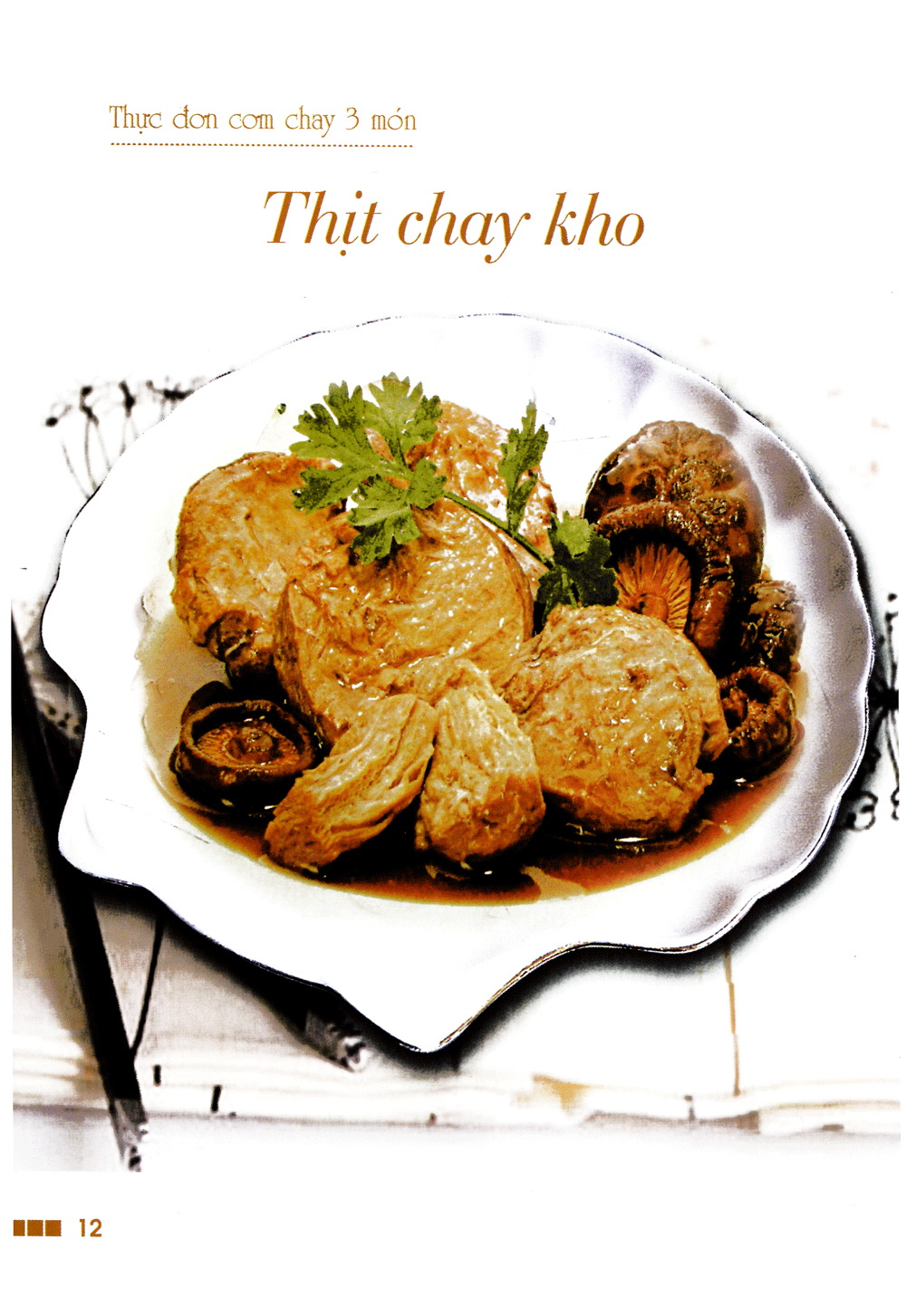 thực đơn cơm chay 3 món