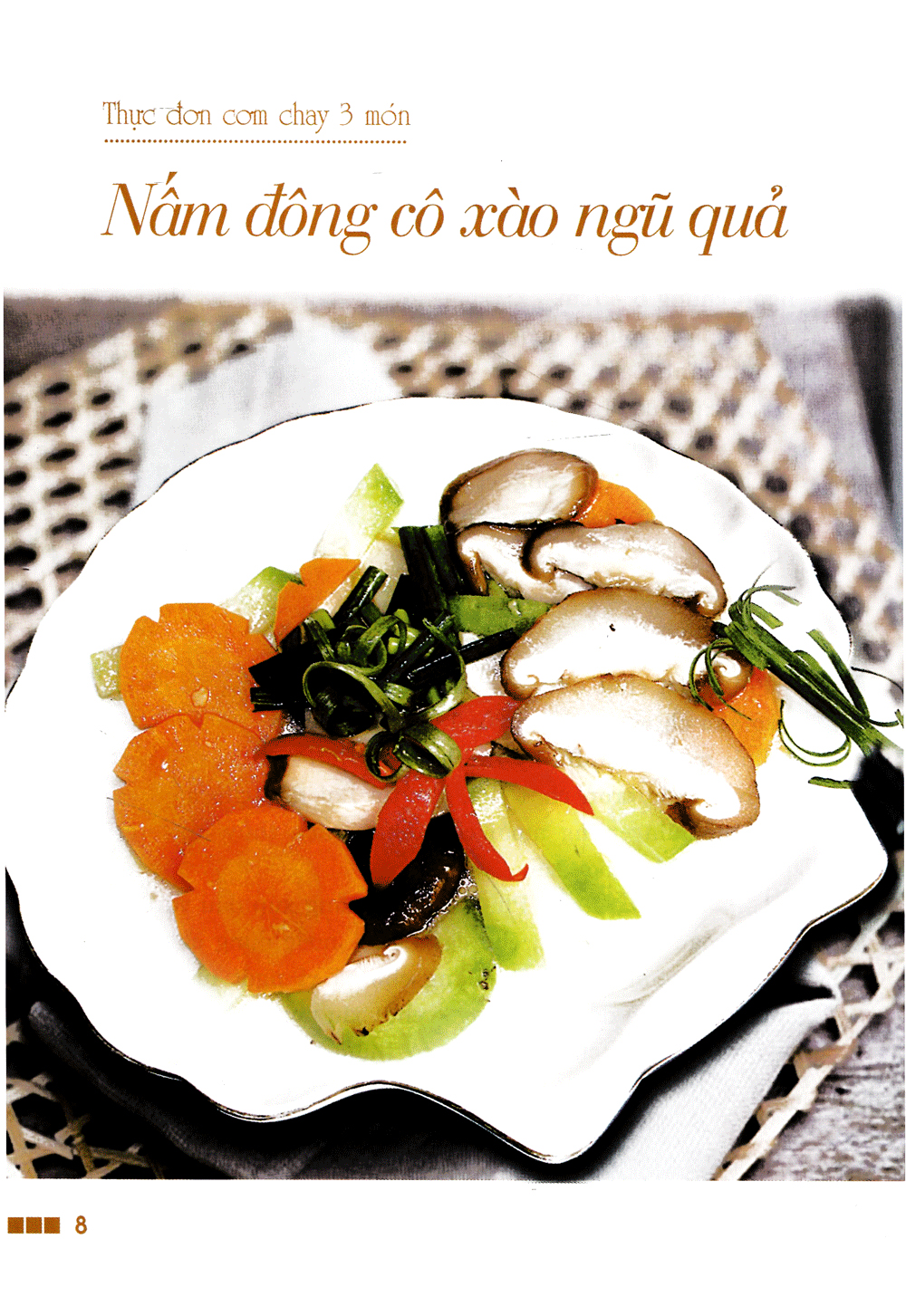 thực đơn cơm chay 3 món