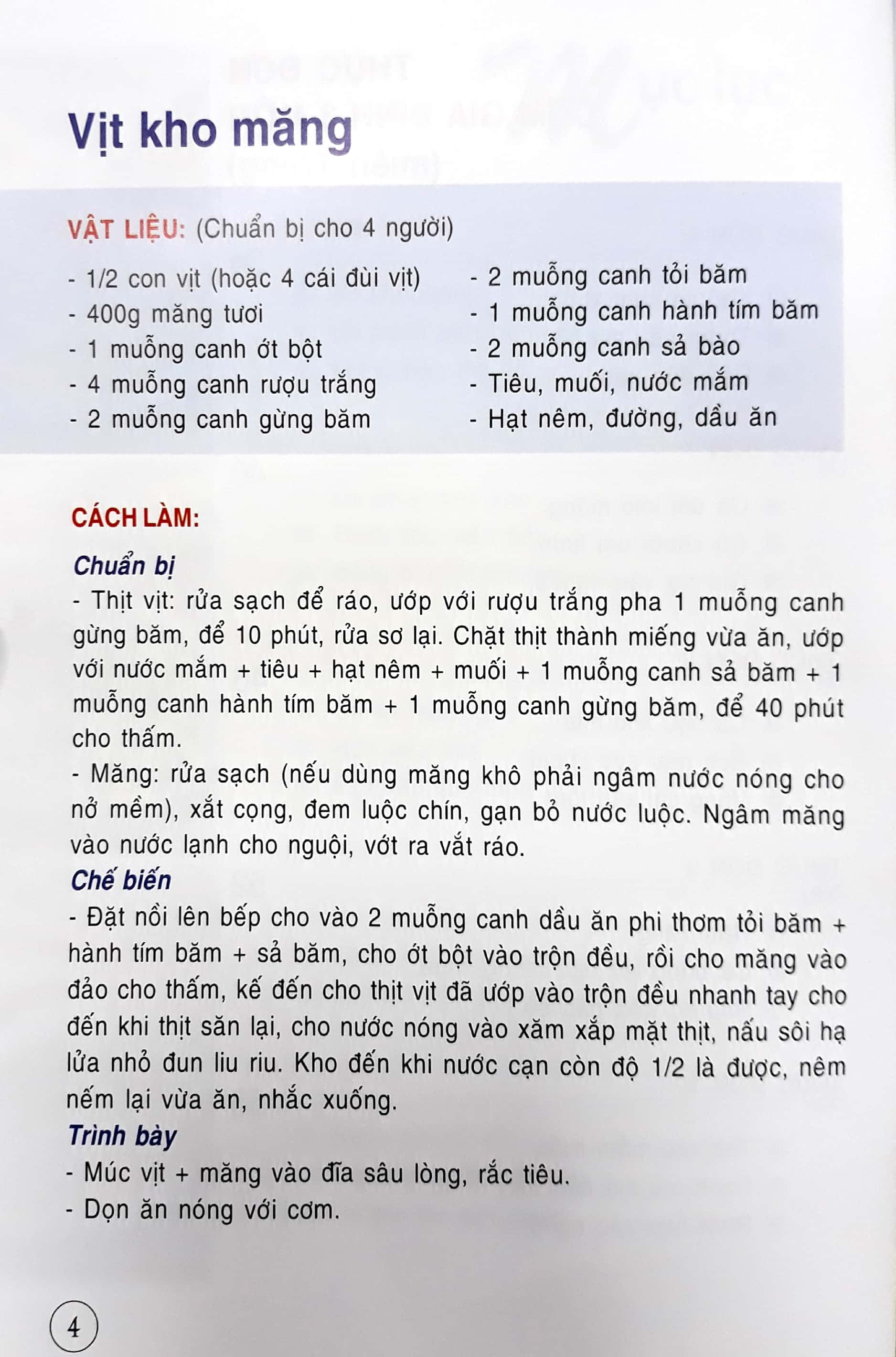 thực đơn cơm gia đình 3 món miền trung (tái bản)