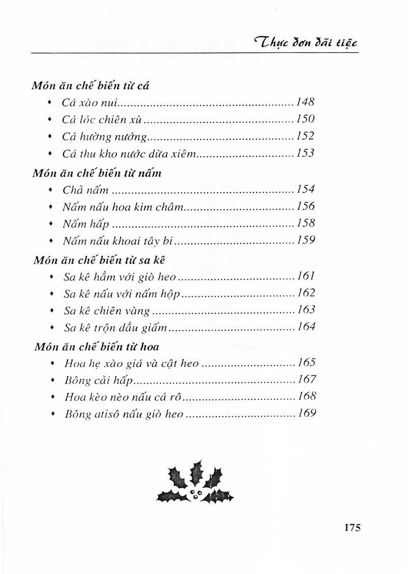 thực đơn đãi tiệc