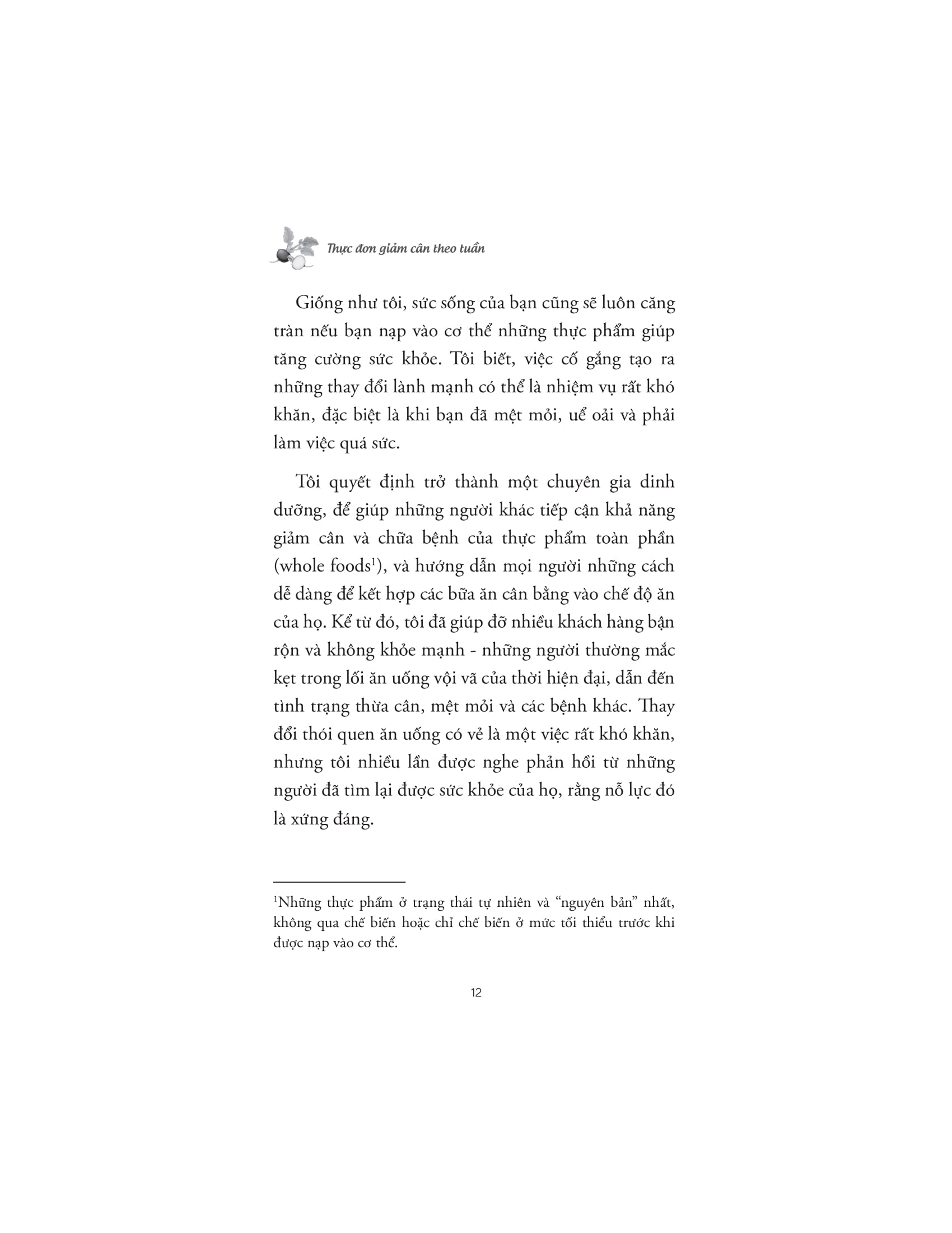 thực đơn giảm cân theo tuần