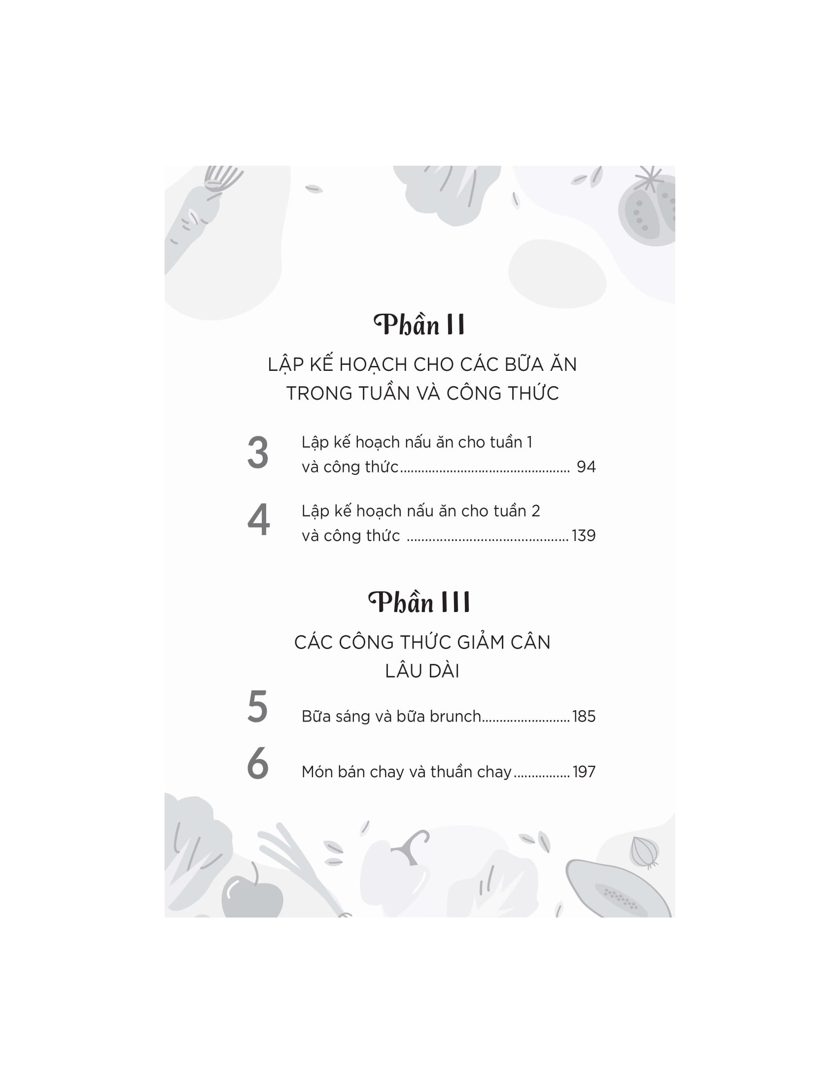 thực đơn giảm cân theo tuần