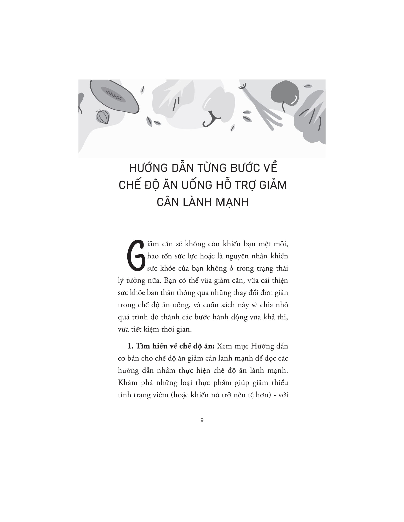 thực đơn giảm cân theo tuần