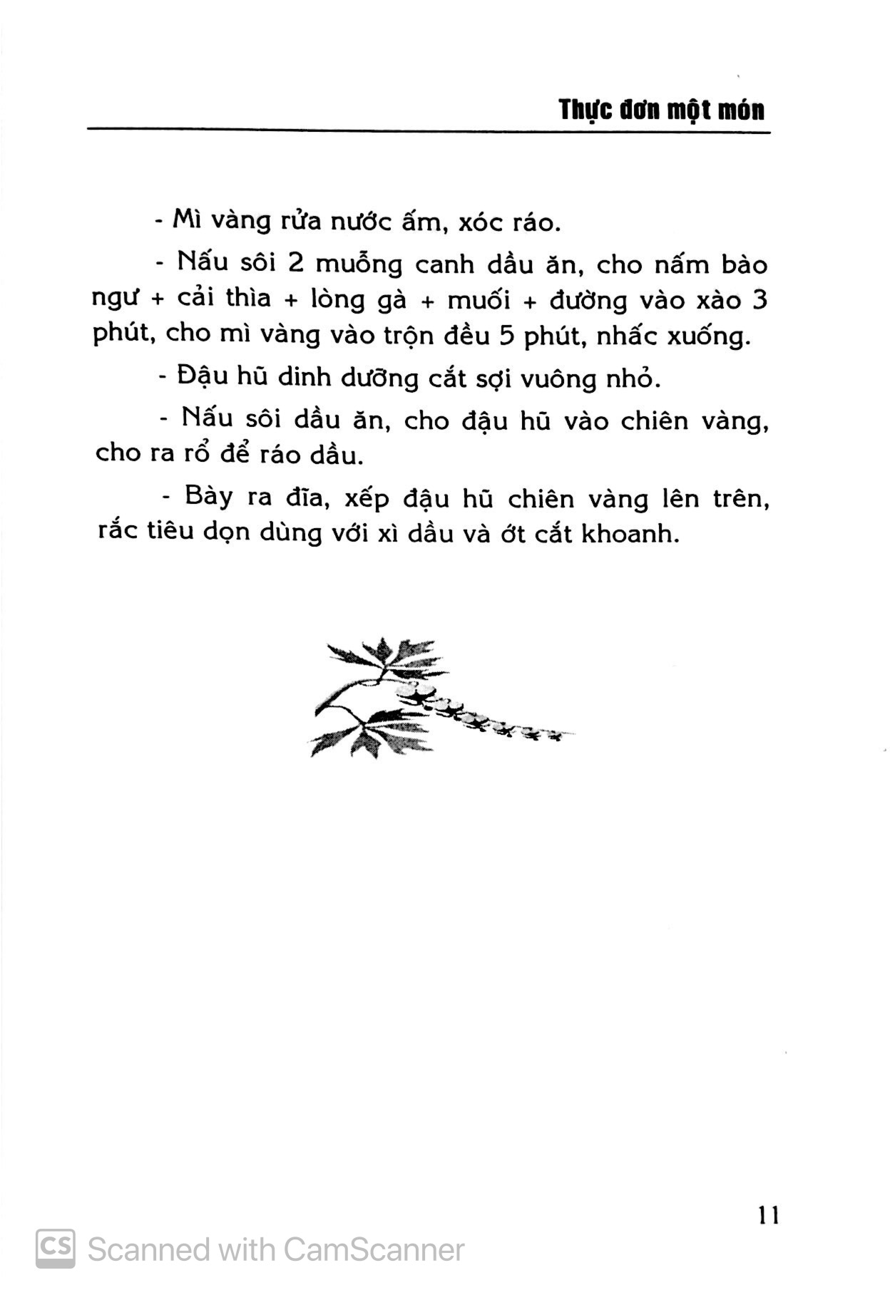 thực đơn một món nhanh, ngon, tiện lợi