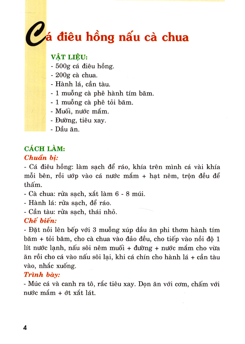 thực đơn nấu ăn gia đình - tập 1