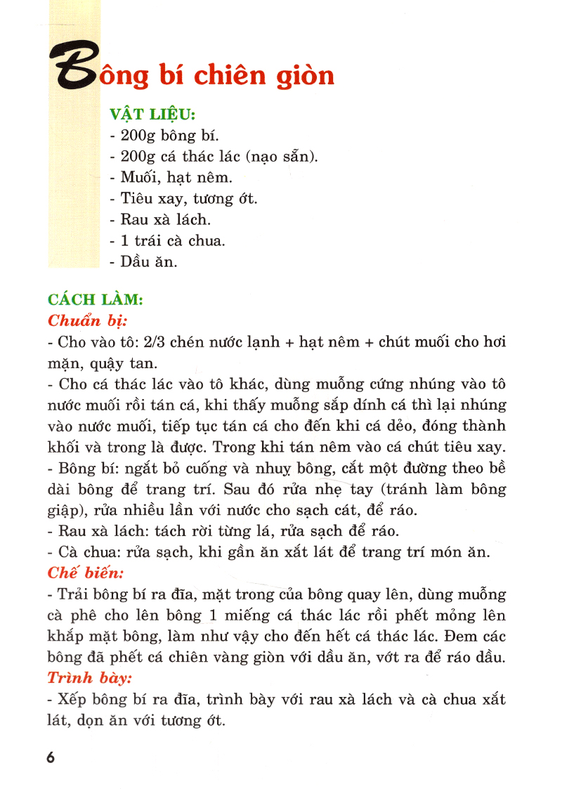 thực đơn nấu ăn gia đình - tập 1
