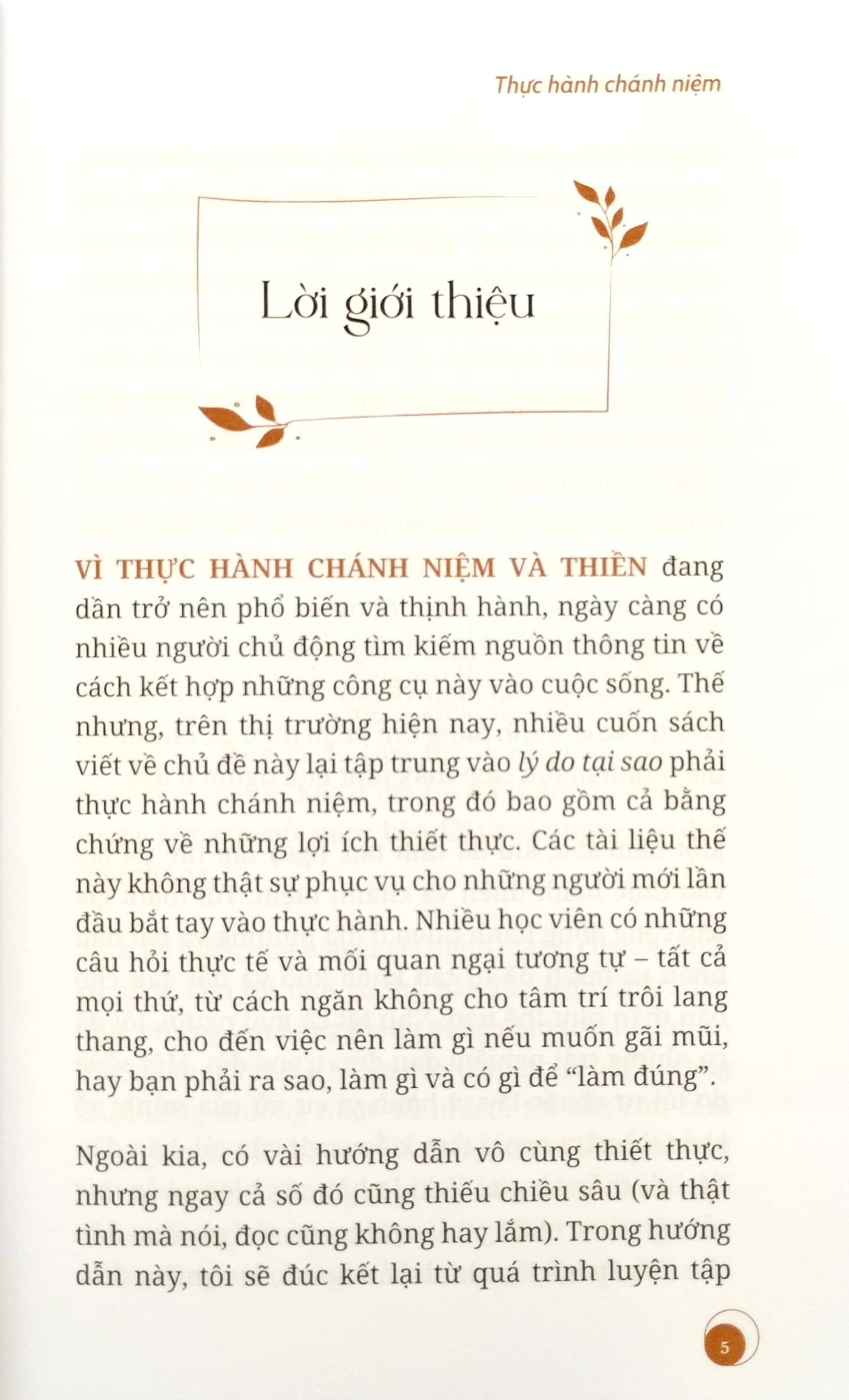 thực hành chánh niệm