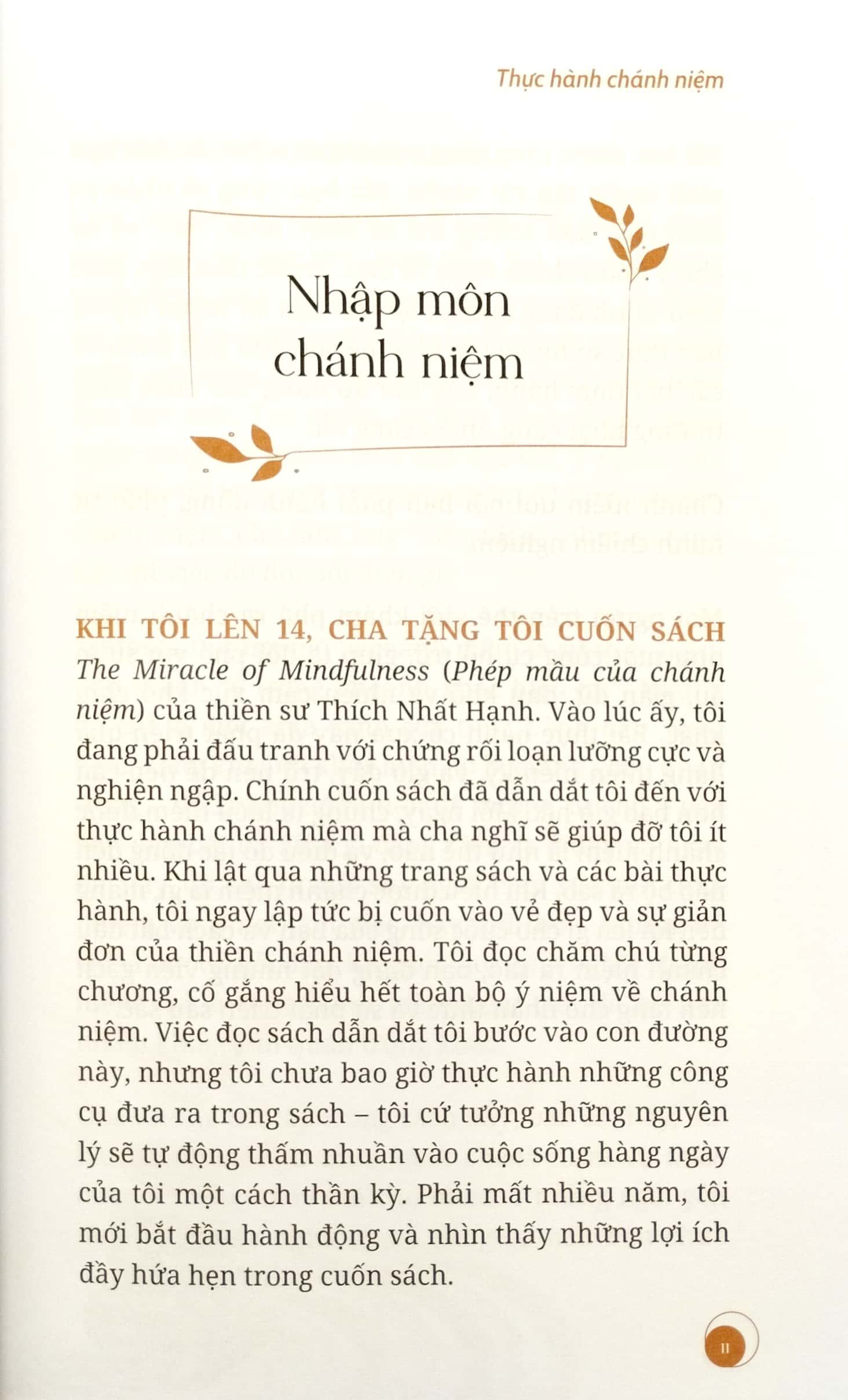 thực hành chánh niệm