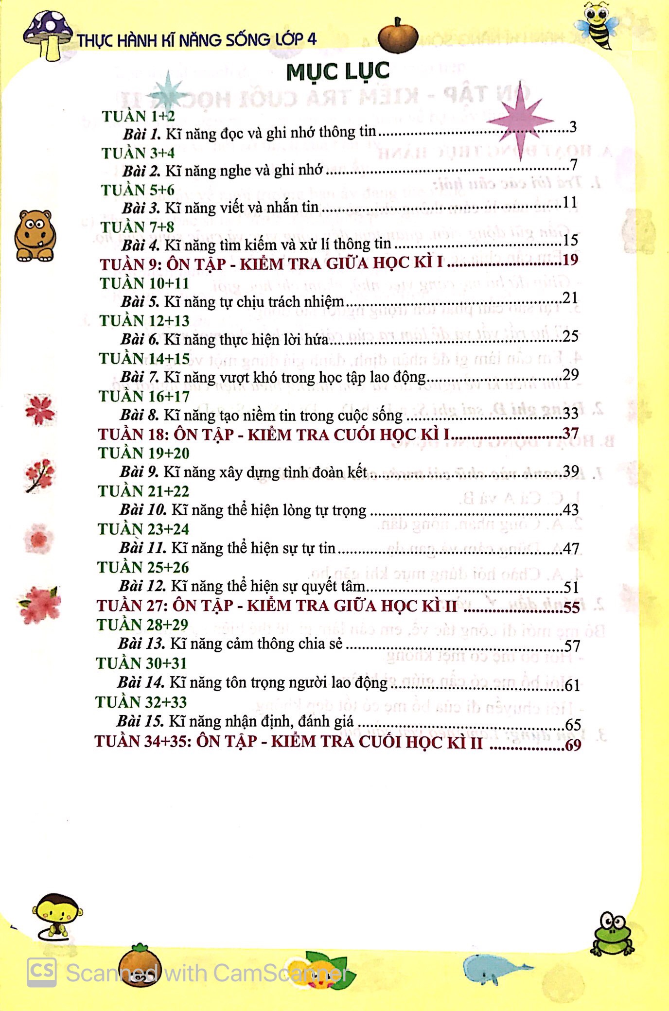 thực hành kỹ năng sống - lớp 4