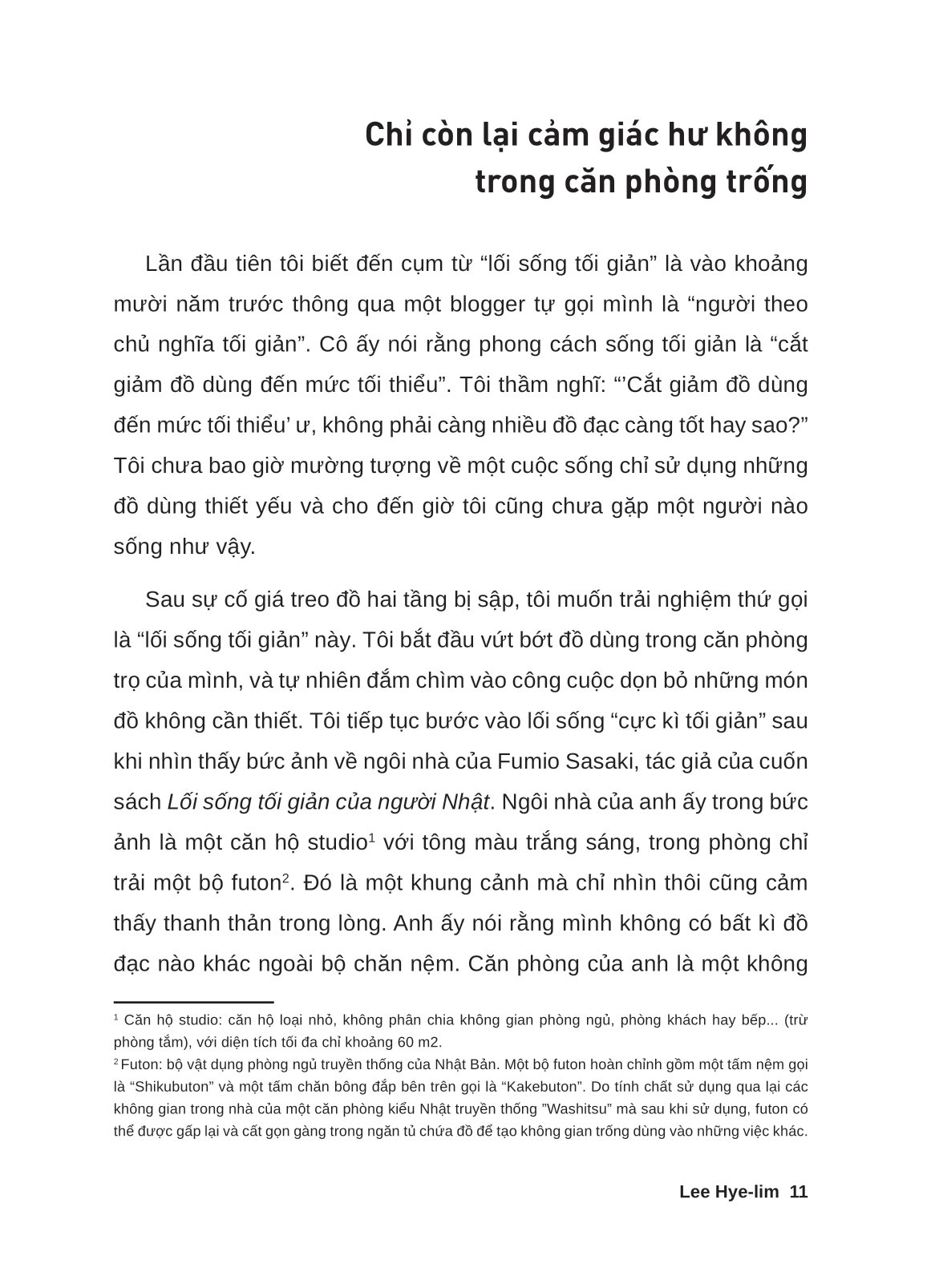 thực hành sống tối giản