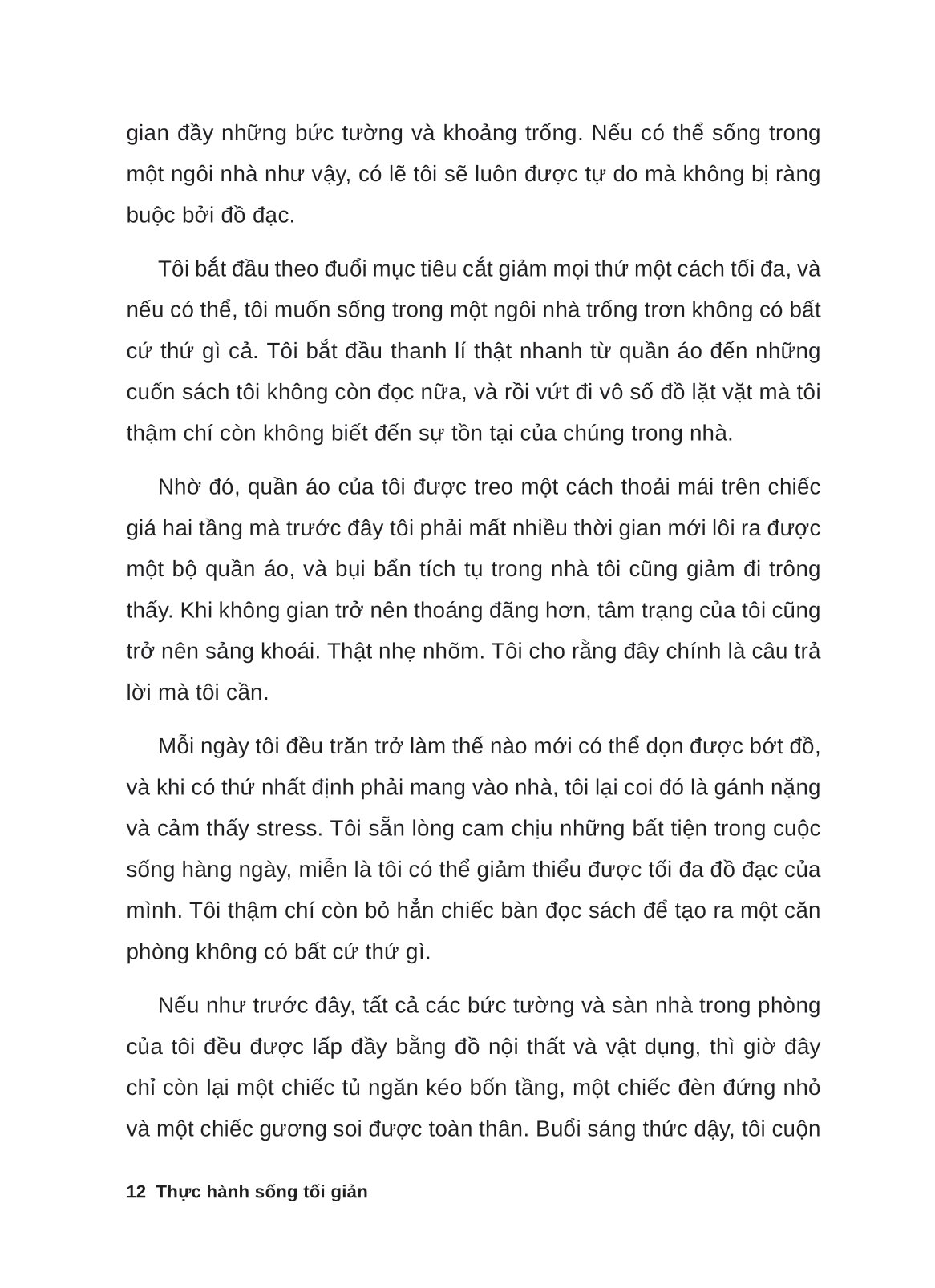 thực hành sống tối giản