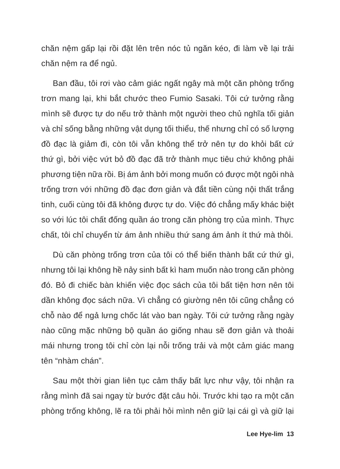 thực hành sống tối giản