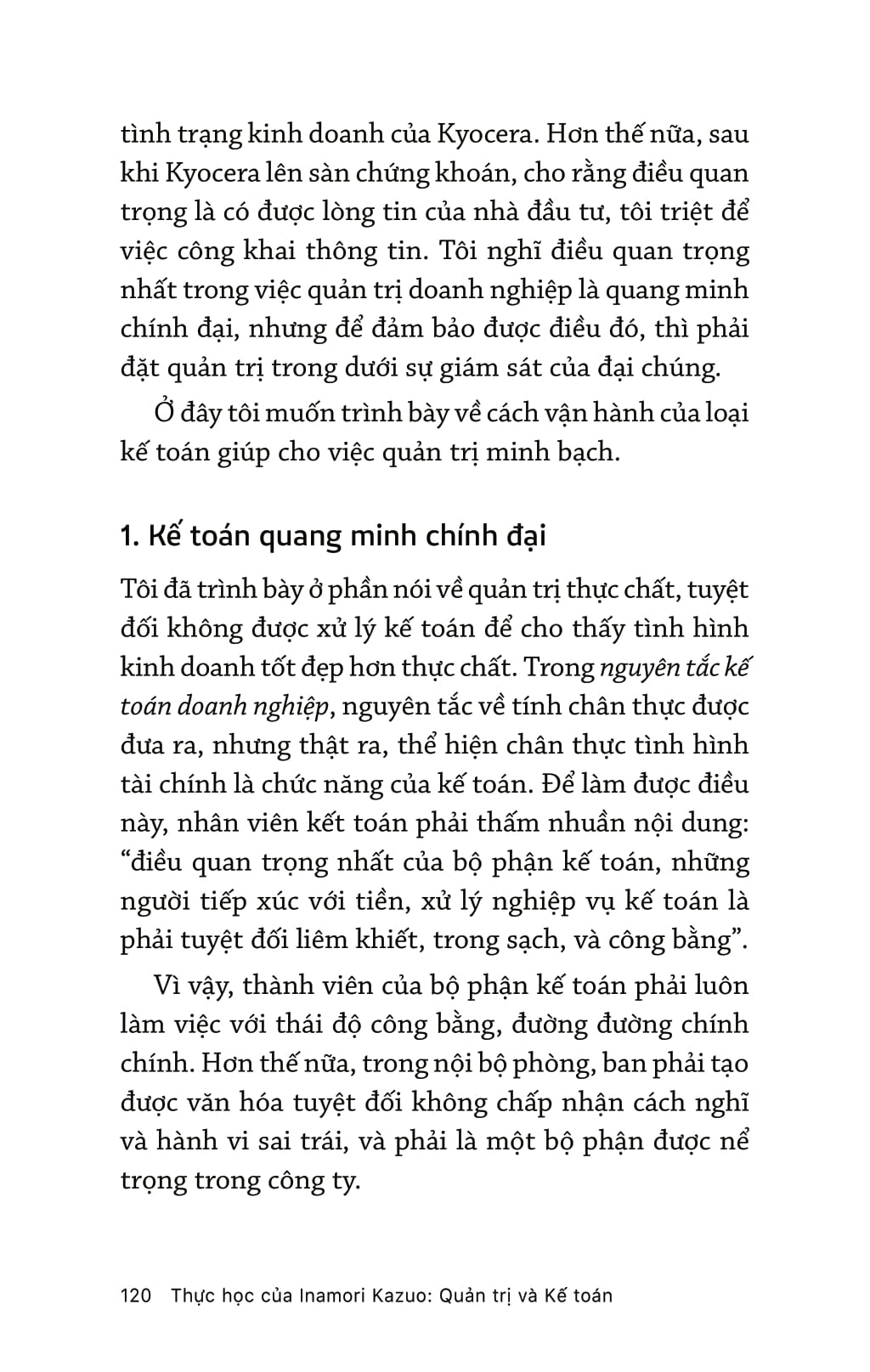 thực học của inamori kazuo: quản trị và kế toán