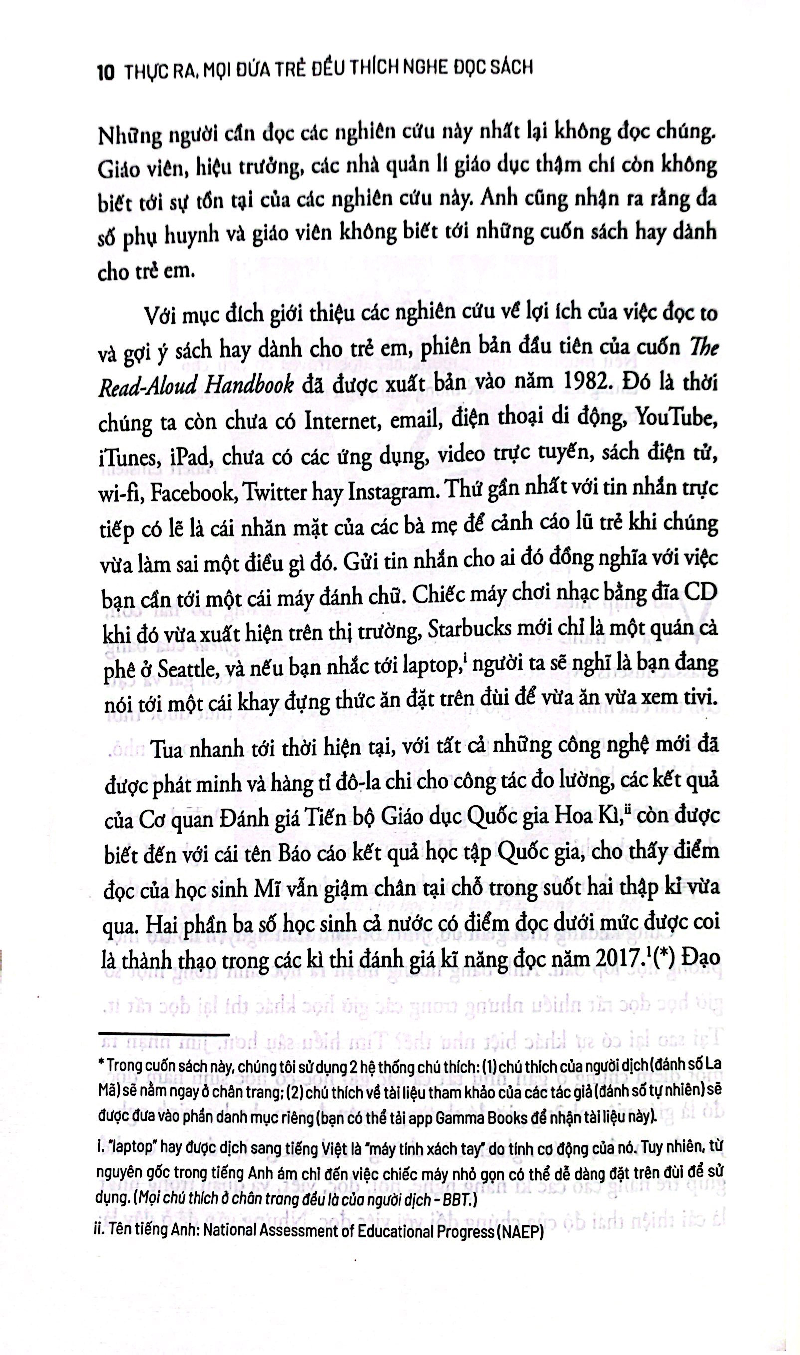 thực ra mọi đứa trẻ đều thích nghe đọc sách