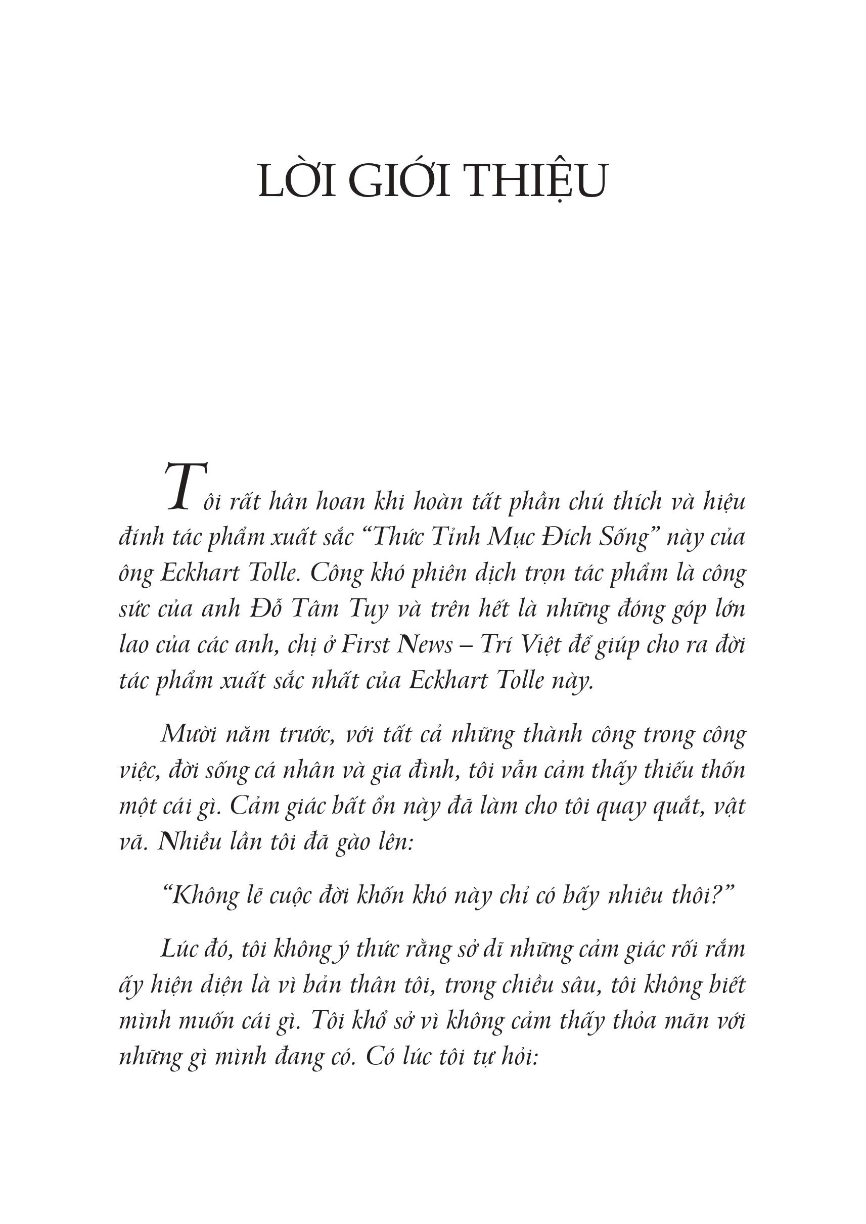 thức tỉnh mục đích sống (tái bản)