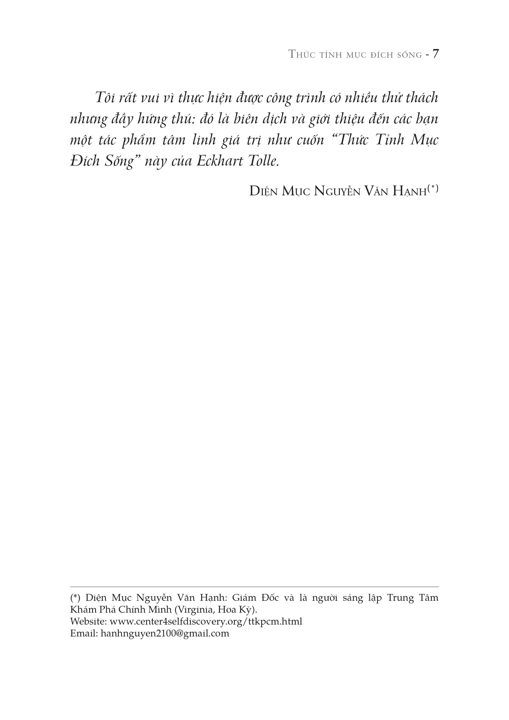 thức tỉnh mục đích sống (tái bản)