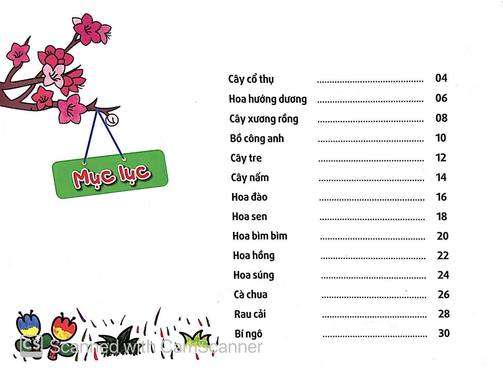 thực vật - tô màu