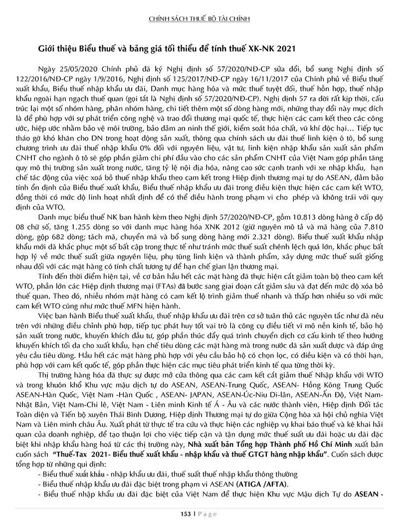 thuế tax 2021 - biểu thuế xuất khẩu - nhập khẩu và thuế gtgt hàng nhập khẩu (song ngữ anh - việt)
