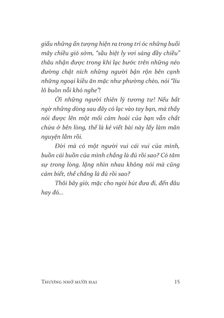 thương nhớ mười hai (tái bản 2021)