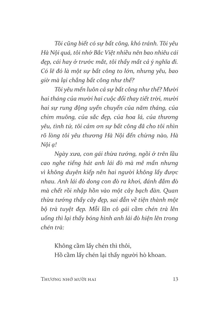 thương nhớ mười hai (tái bản 2021)