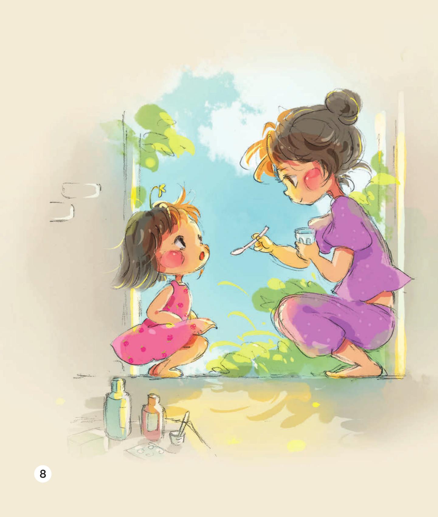 thương quá đi thôi! - bé con bệnh rồi!