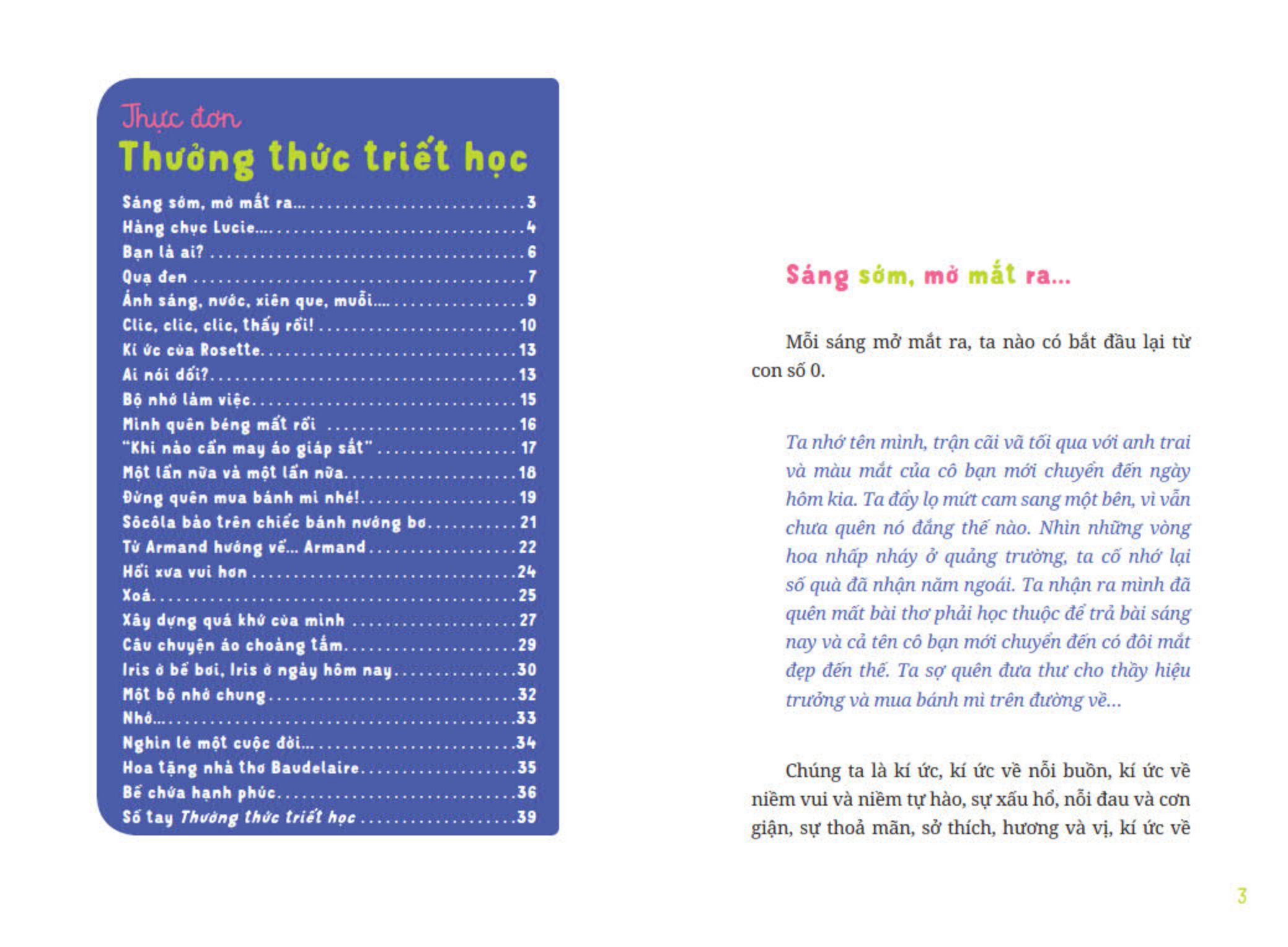 thưởng thức triết học - nhớ và quên