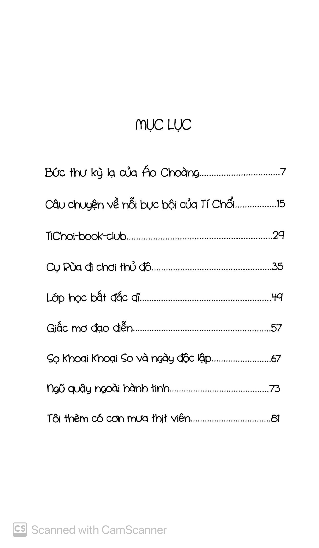 tí chổi - bức thư kỳ lạ của áo choàng