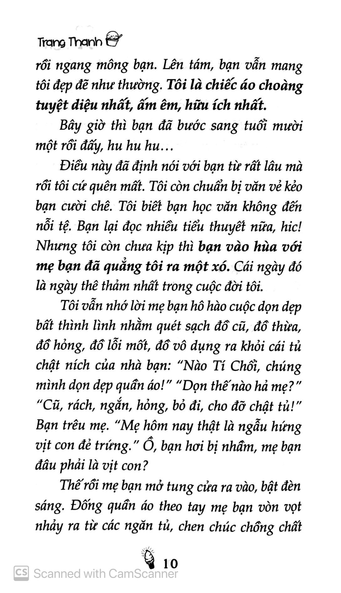 tí chổi - bức thư kỳ lạ của áo choàng
