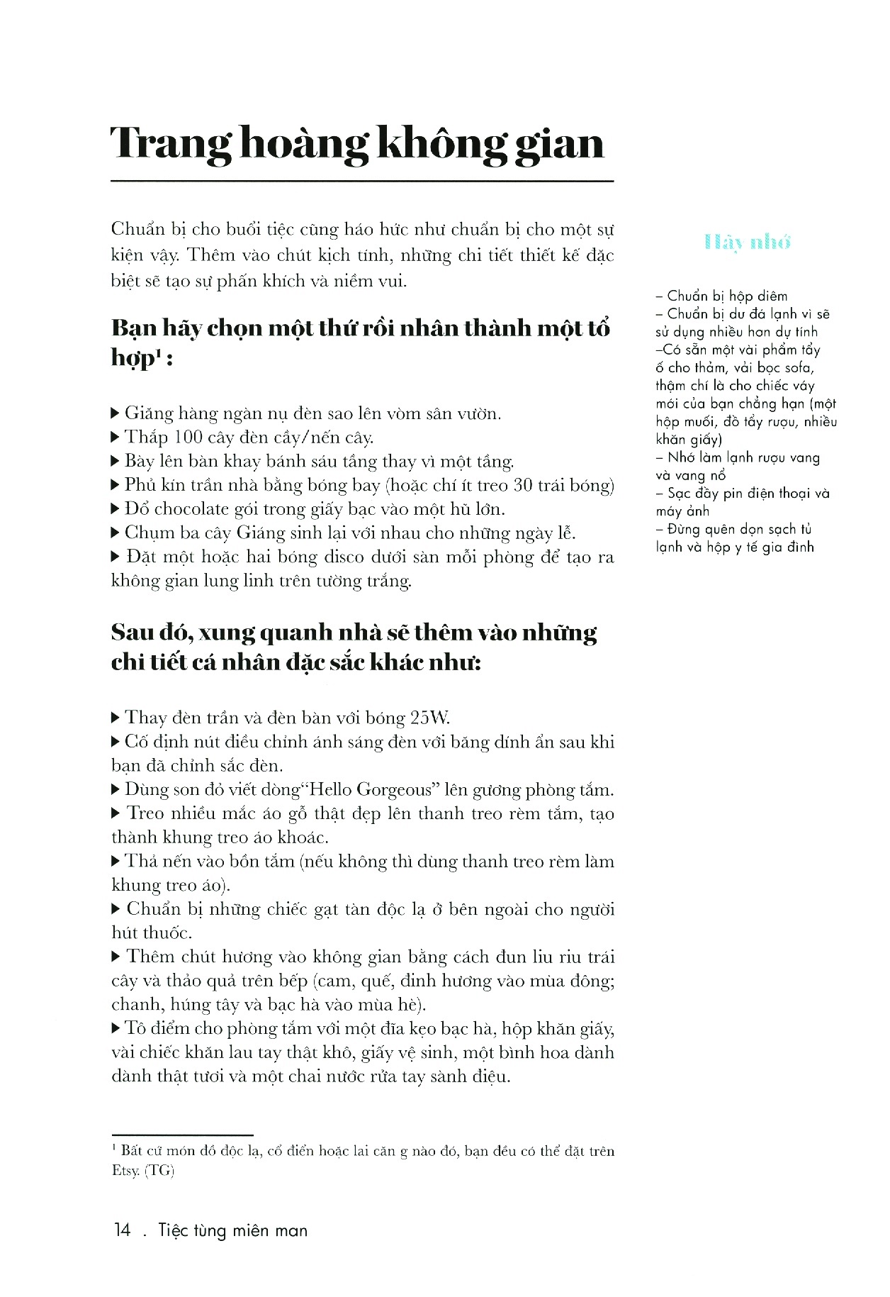 tiệc tùng miên man