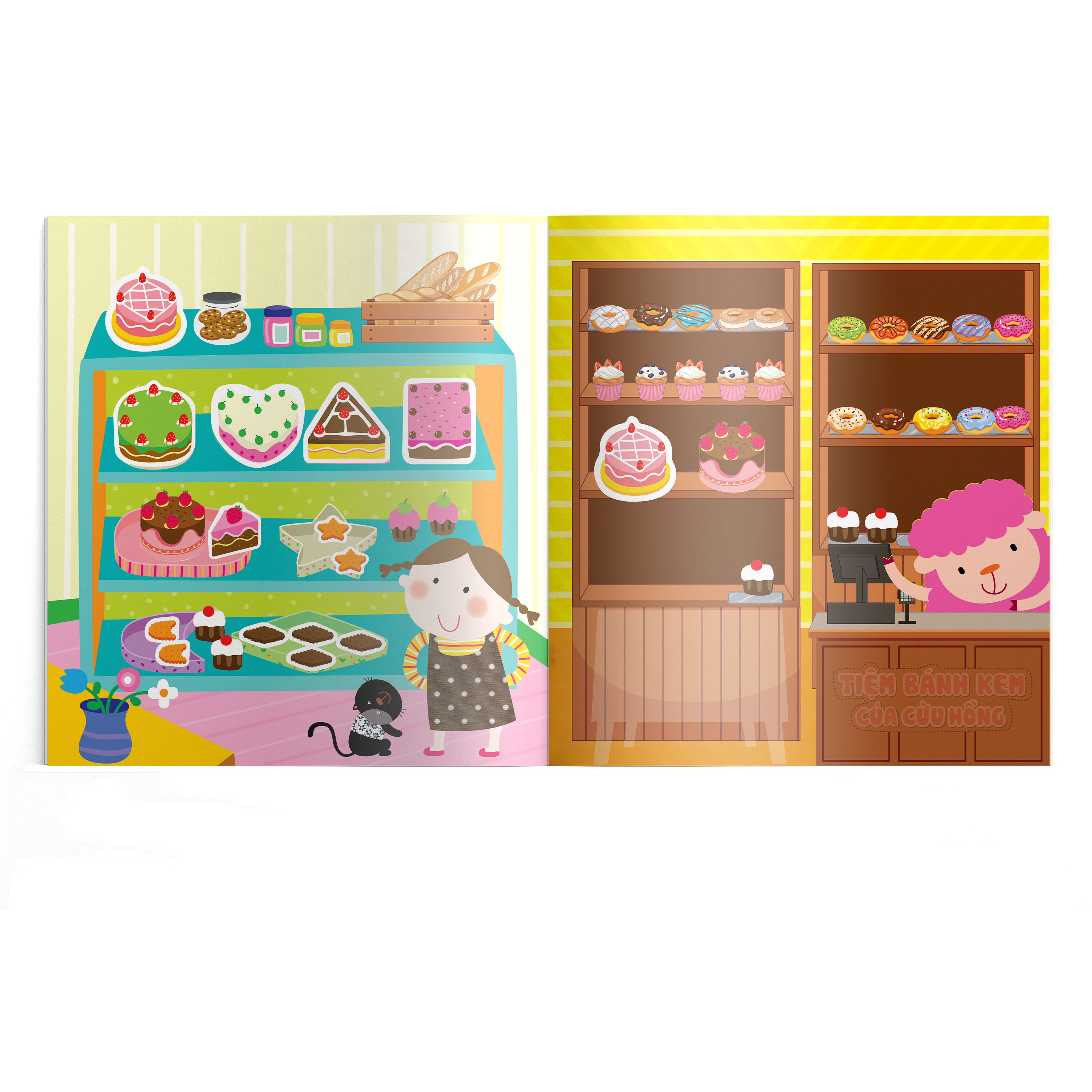 tiệm bánh kem của cừu hồng - sticker sáng tạo eq