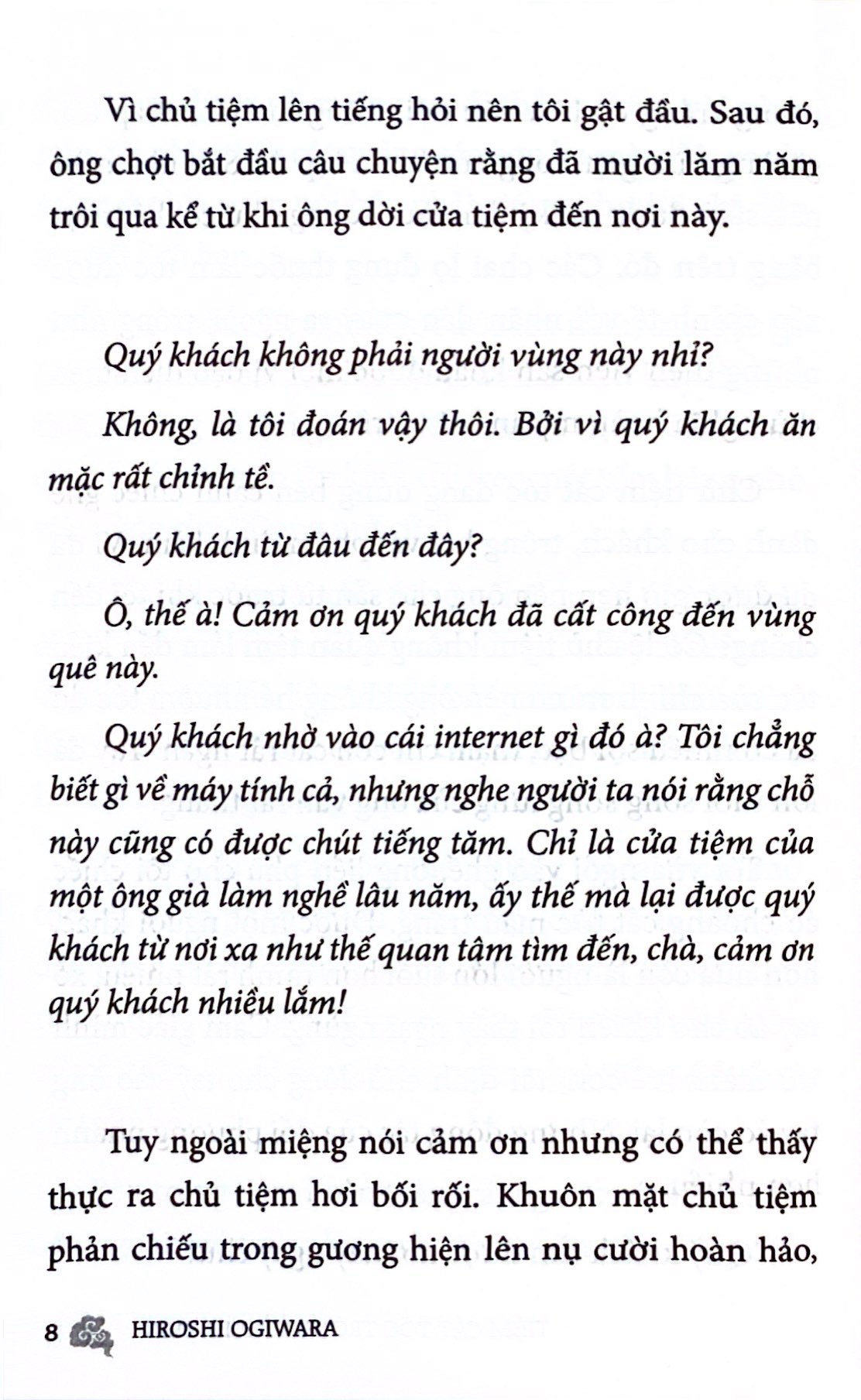 tiệm cắt tóc trông về phía biển