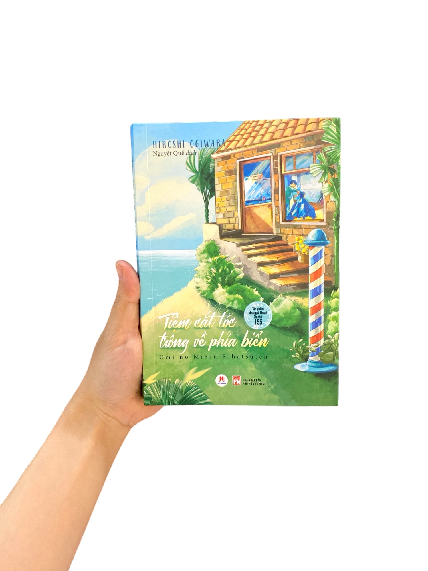 tiệm cắt tóc trông về phía biển