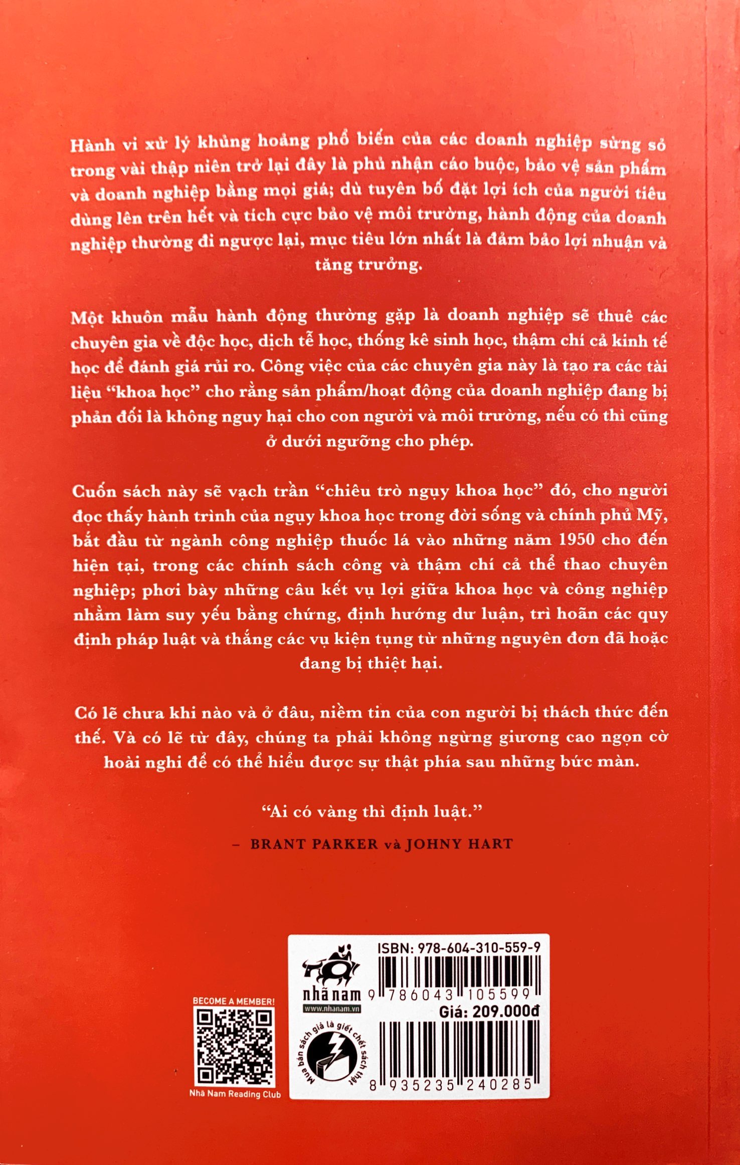 tiền bẩn và ngụy khoa học