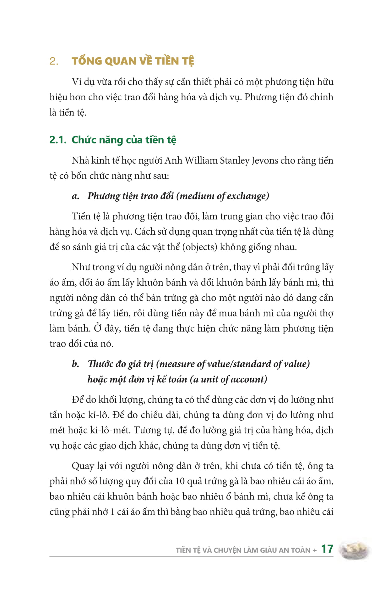 tiền tệ và chuyện làm giàu an toàn