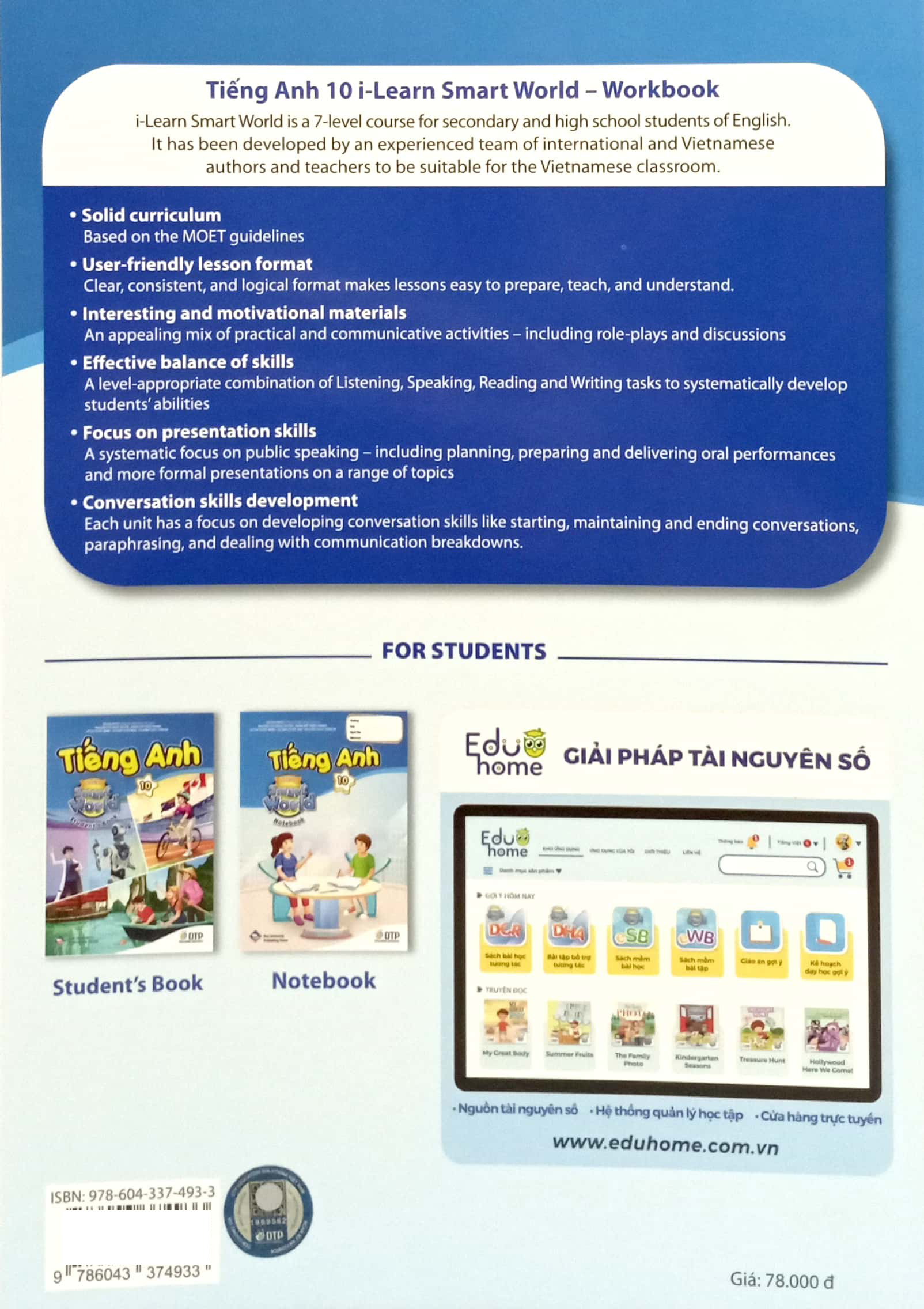 tiếng anh 10 i-learn smart world - workbook (sách bài tập)