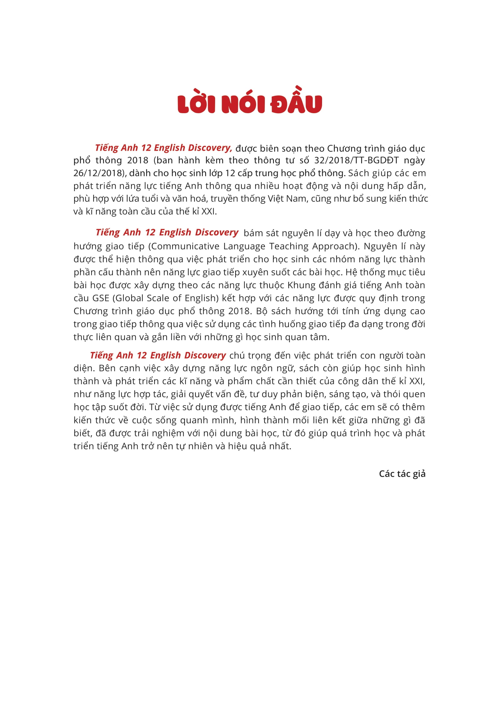 tiếng anh 12 - english discovery - students' book