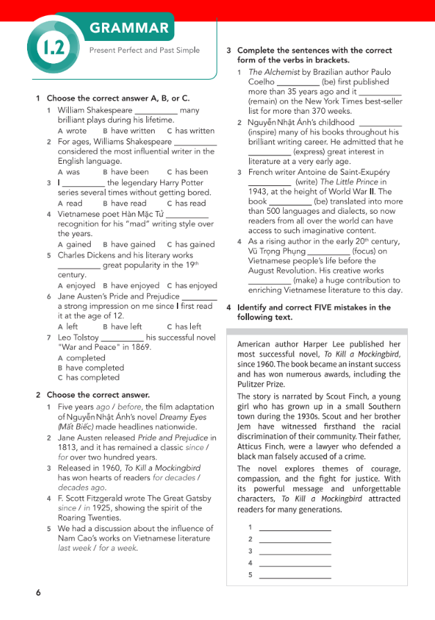 tiếng anh 12 - english discovery - workbook