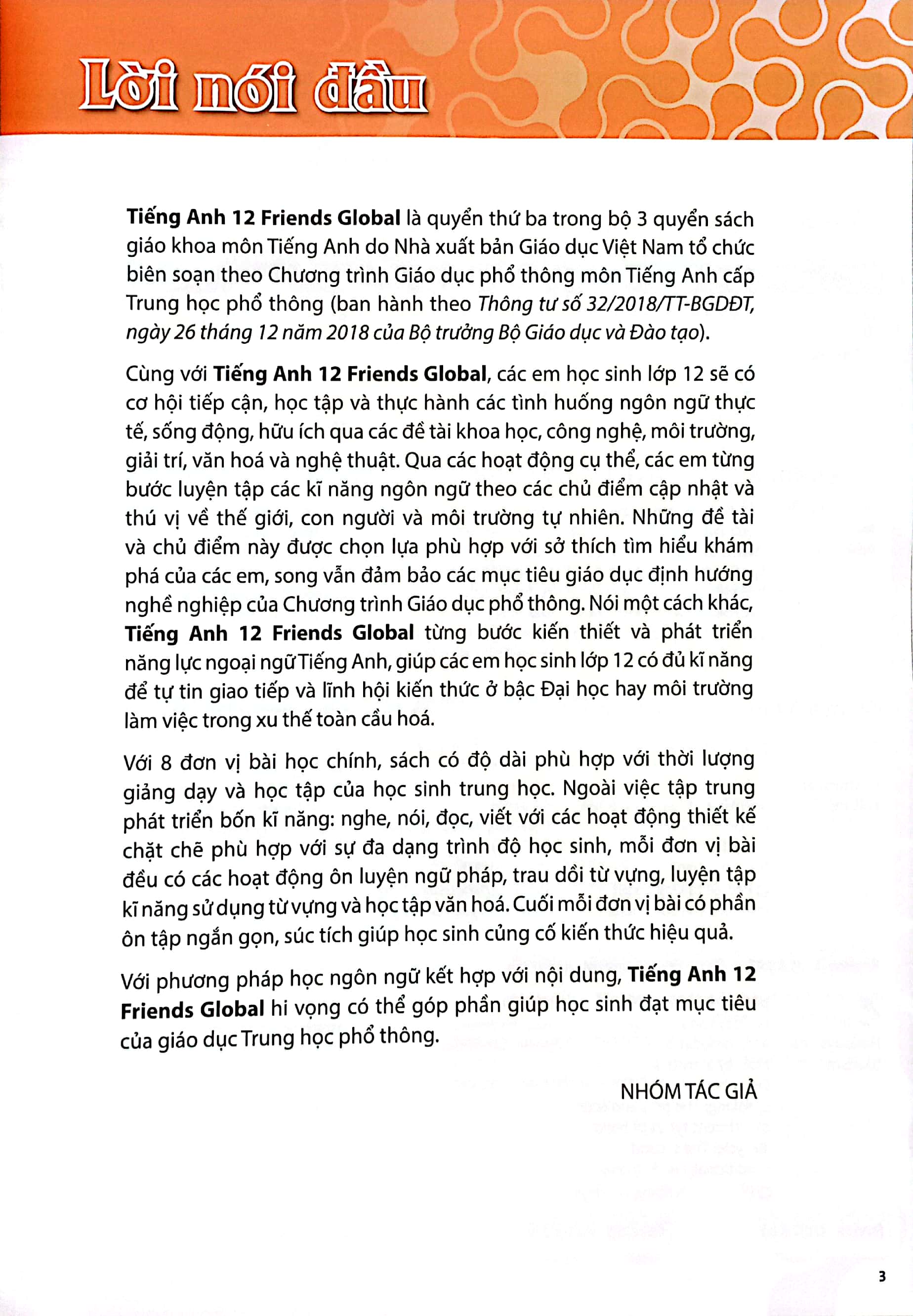 tiếng anh 12 friends global - student book