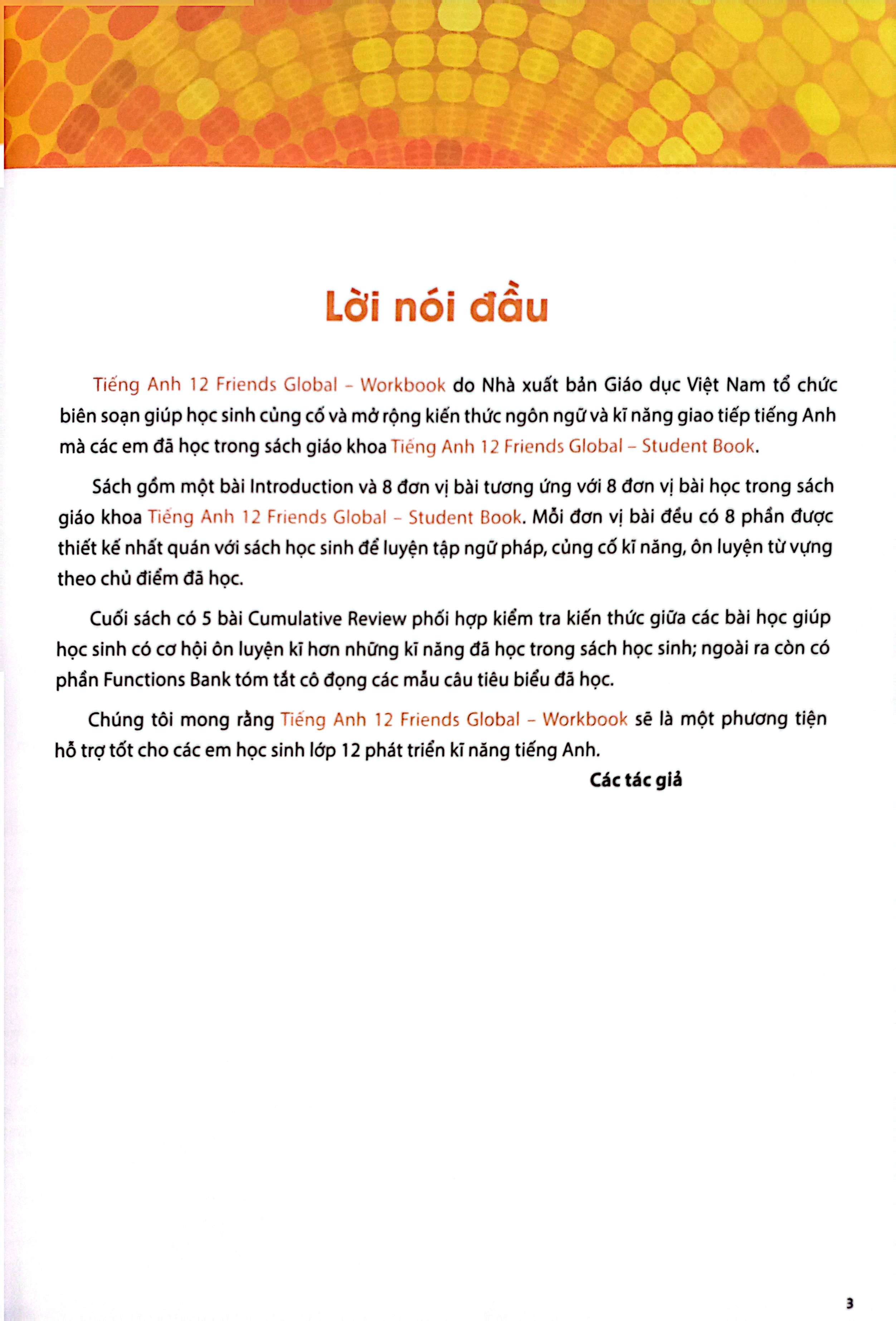 tiếng anh 12 friends global - workbook