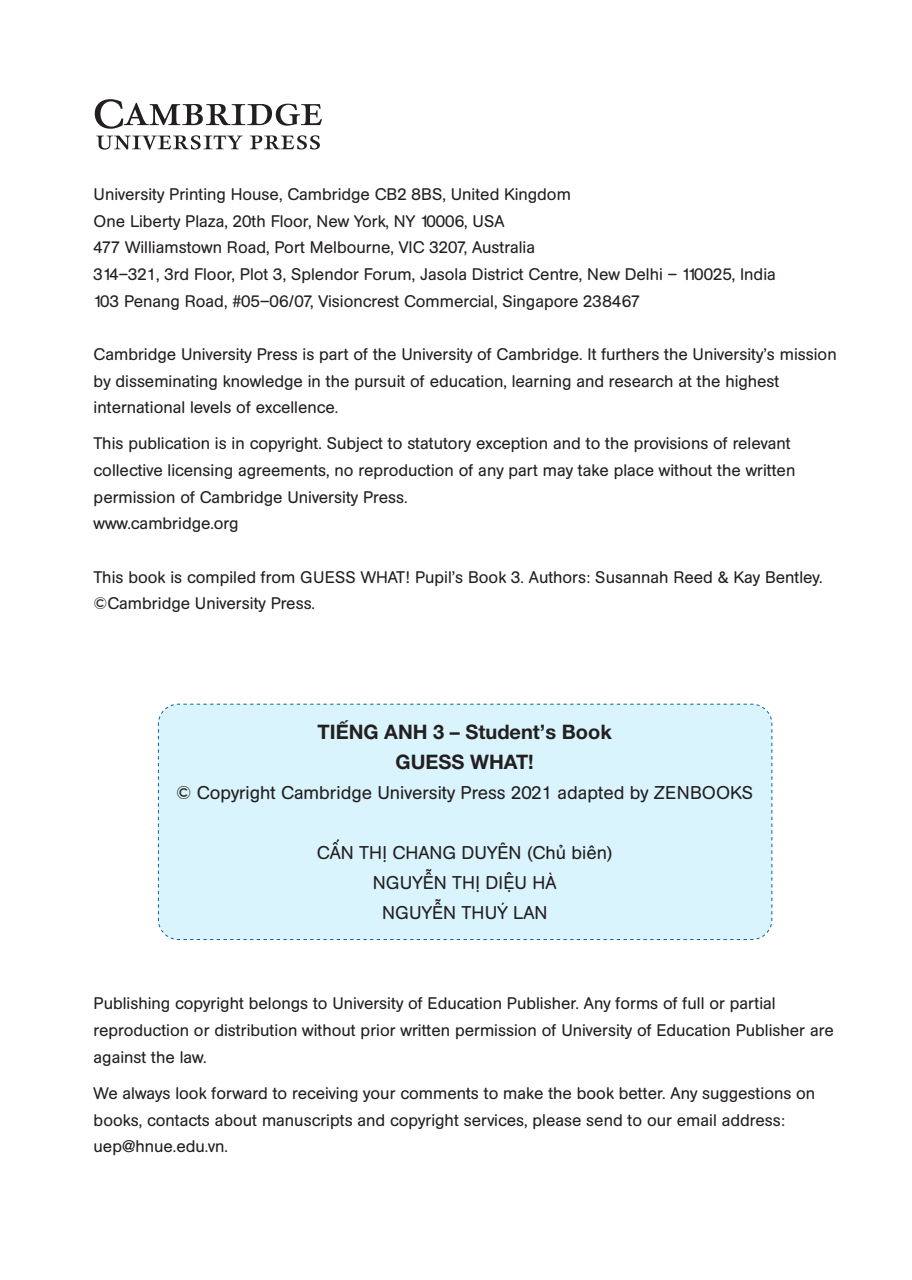 tiếng anh 3 guess what! - student's book