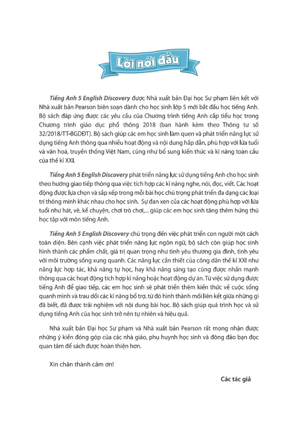 tiếng anh 5 - english discovery - activity book